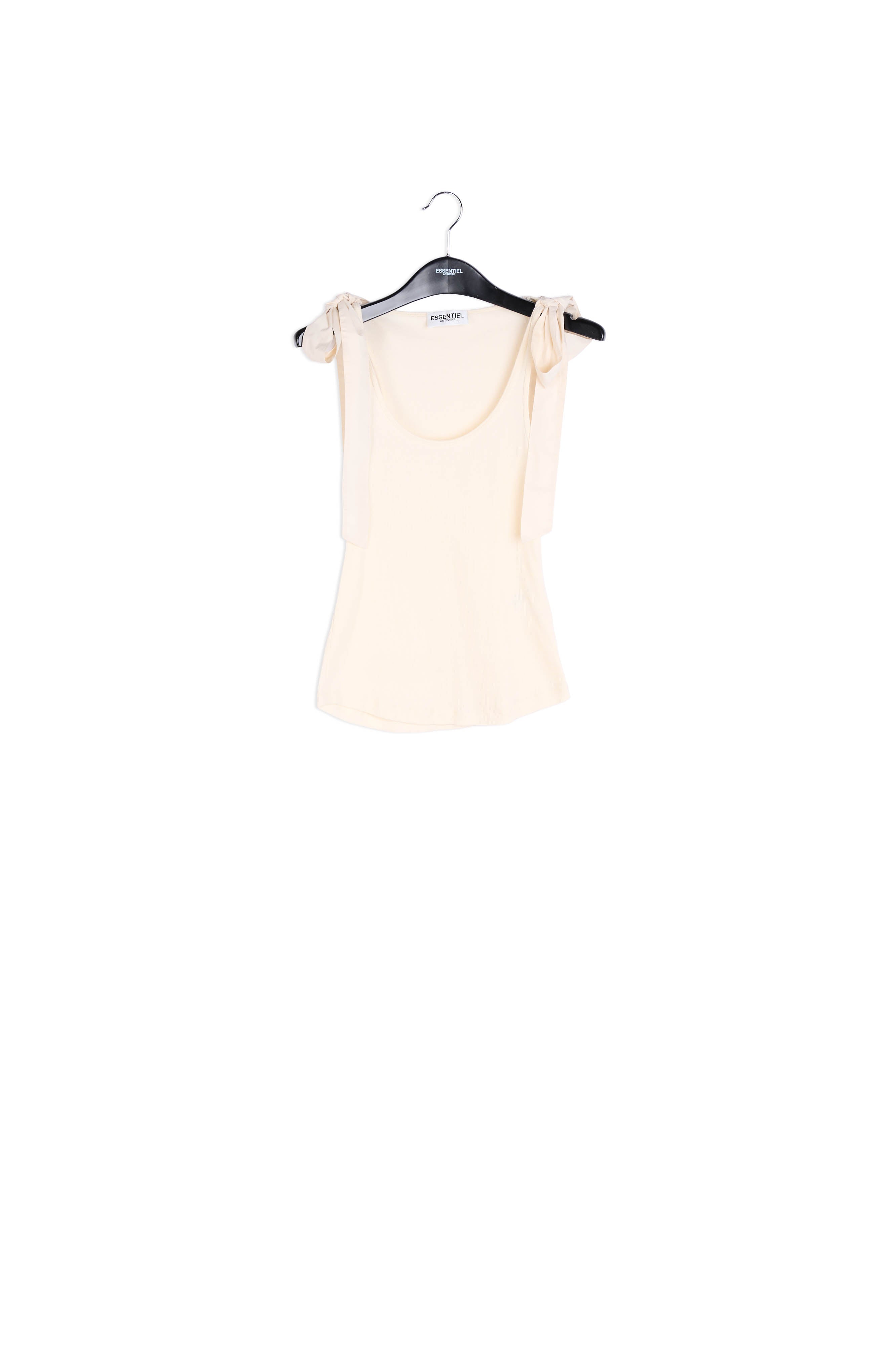 Off-white tank top with bows RE—SSENTIEL | Essentiel second hand