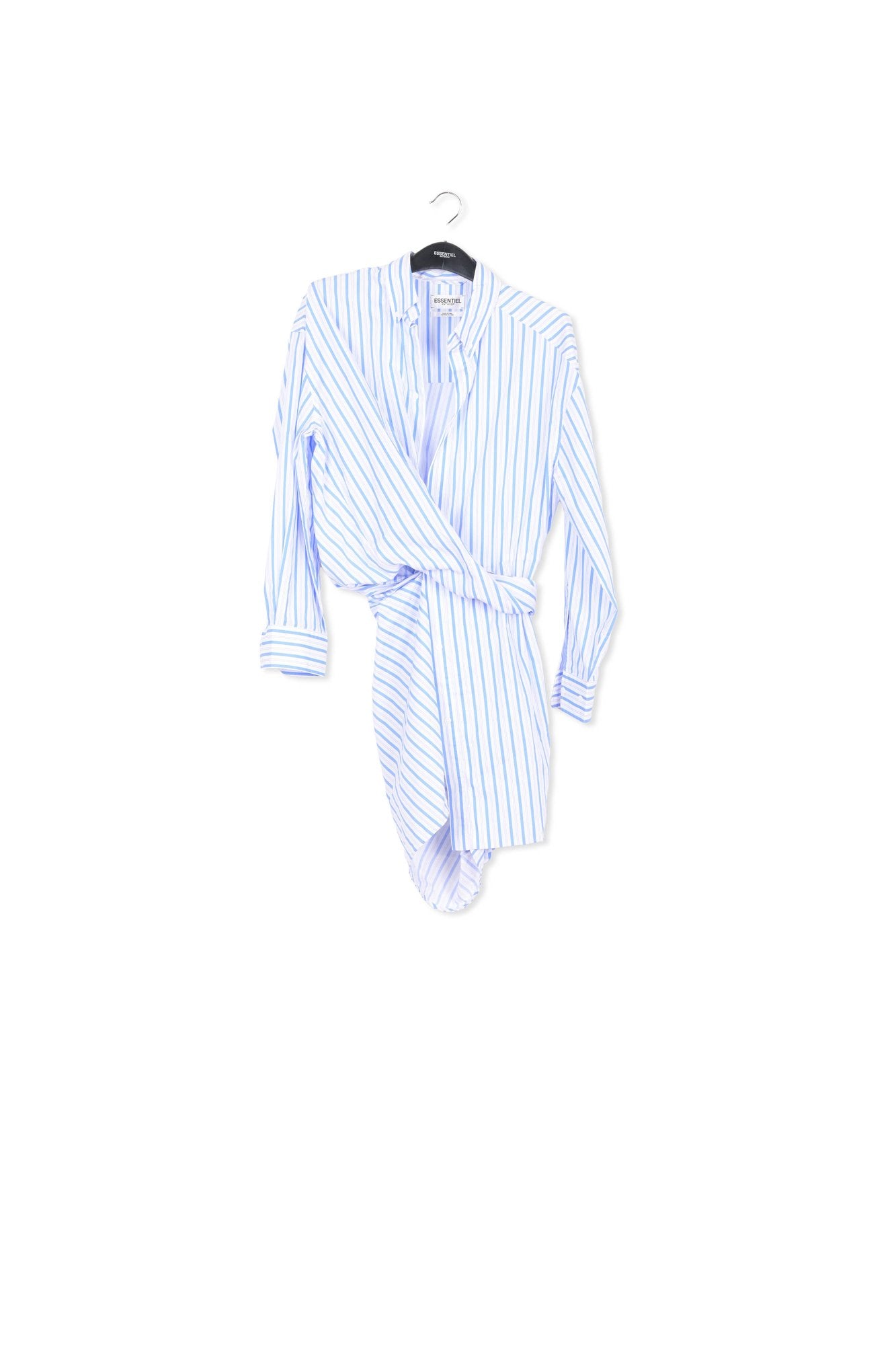 Mini robe en coton à  rayures blanches et bleues RE—SSENTIEL | Essentiel second hand