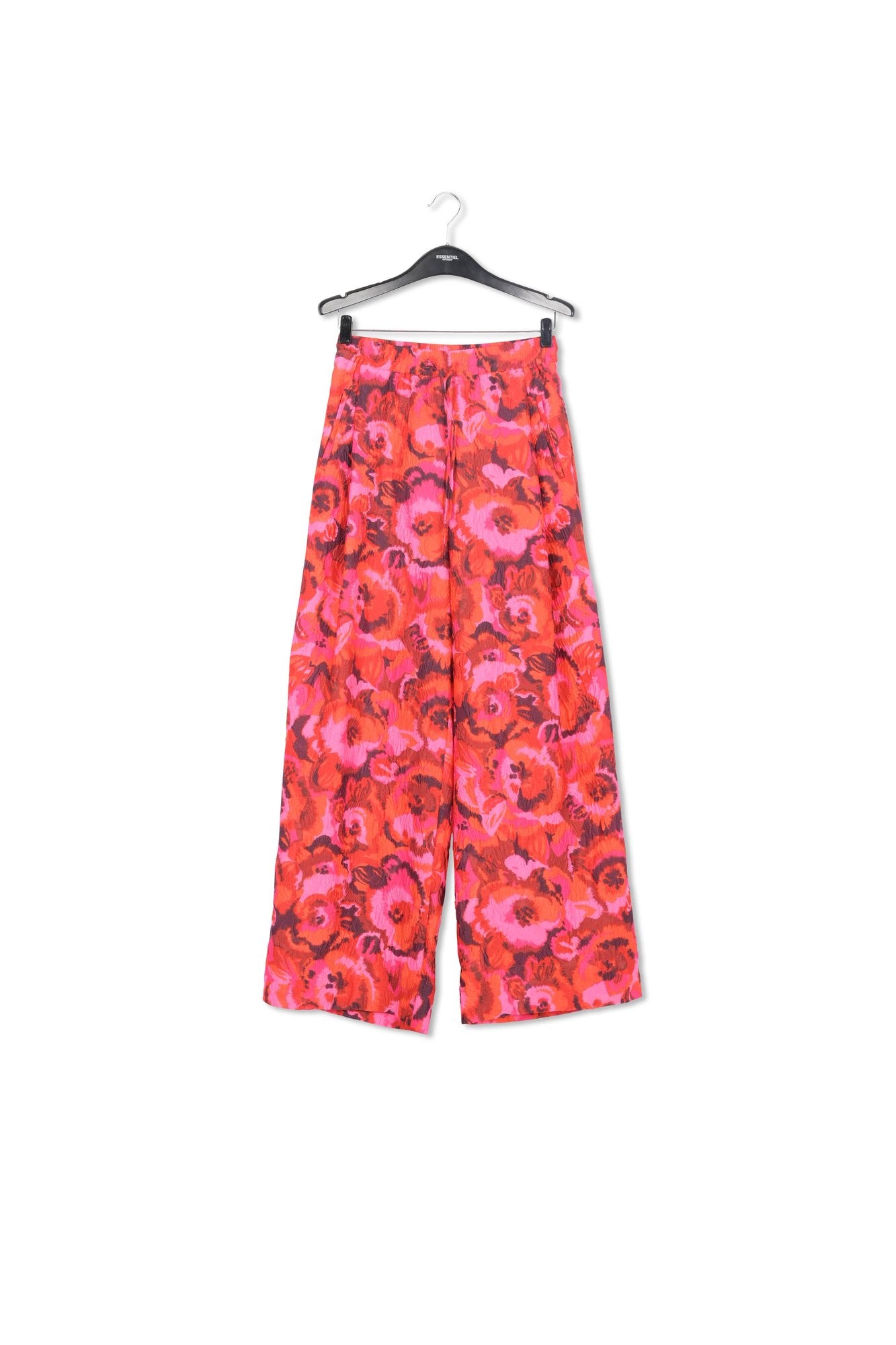 Pink, red and purple floral-jacquard pants RE—SSENTIEL | Essentiel second hand