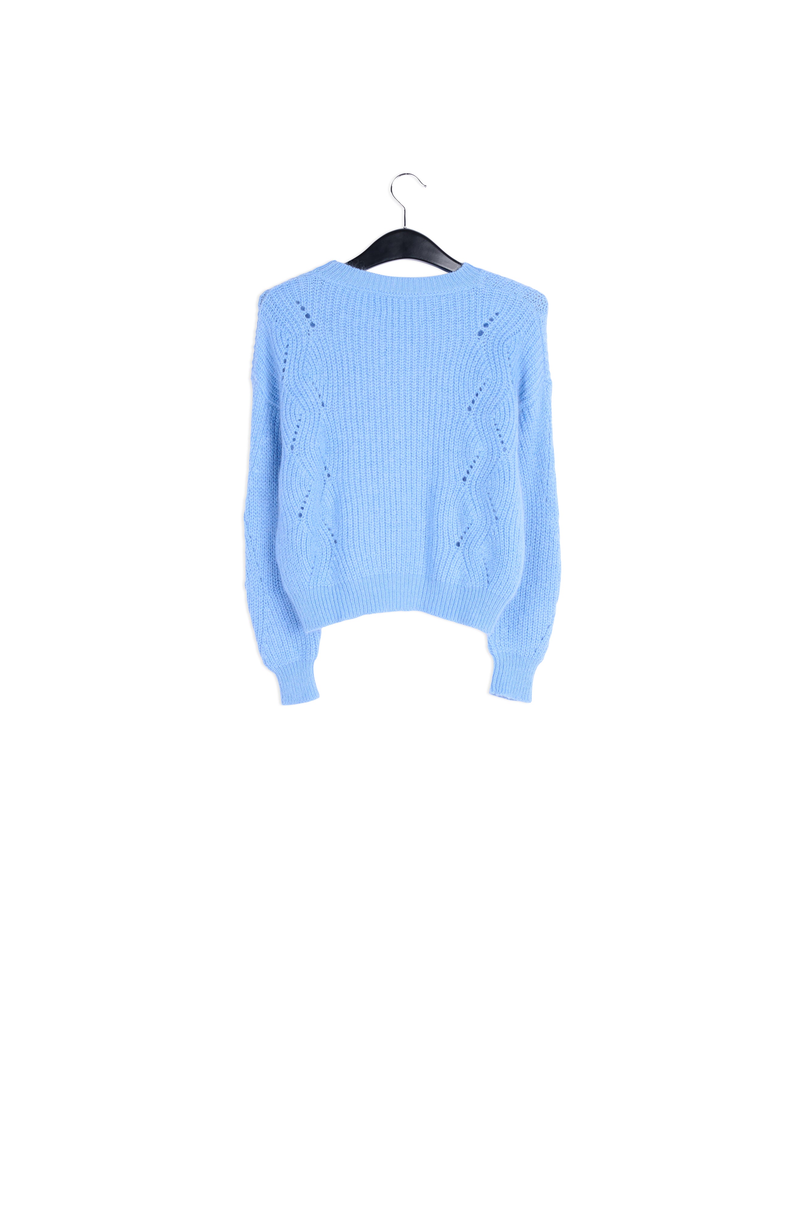 Light blue ribbed mohair-blend sweater RE—SSENTIEL | Essentiel second hand