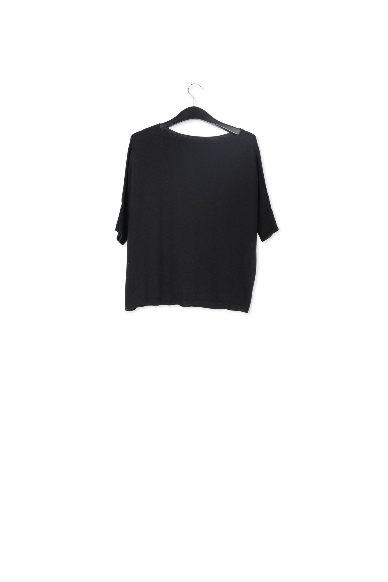 Top noir oversize tricoté en cachemire mélangée RE—SSENTIEL | Essentiel second hand