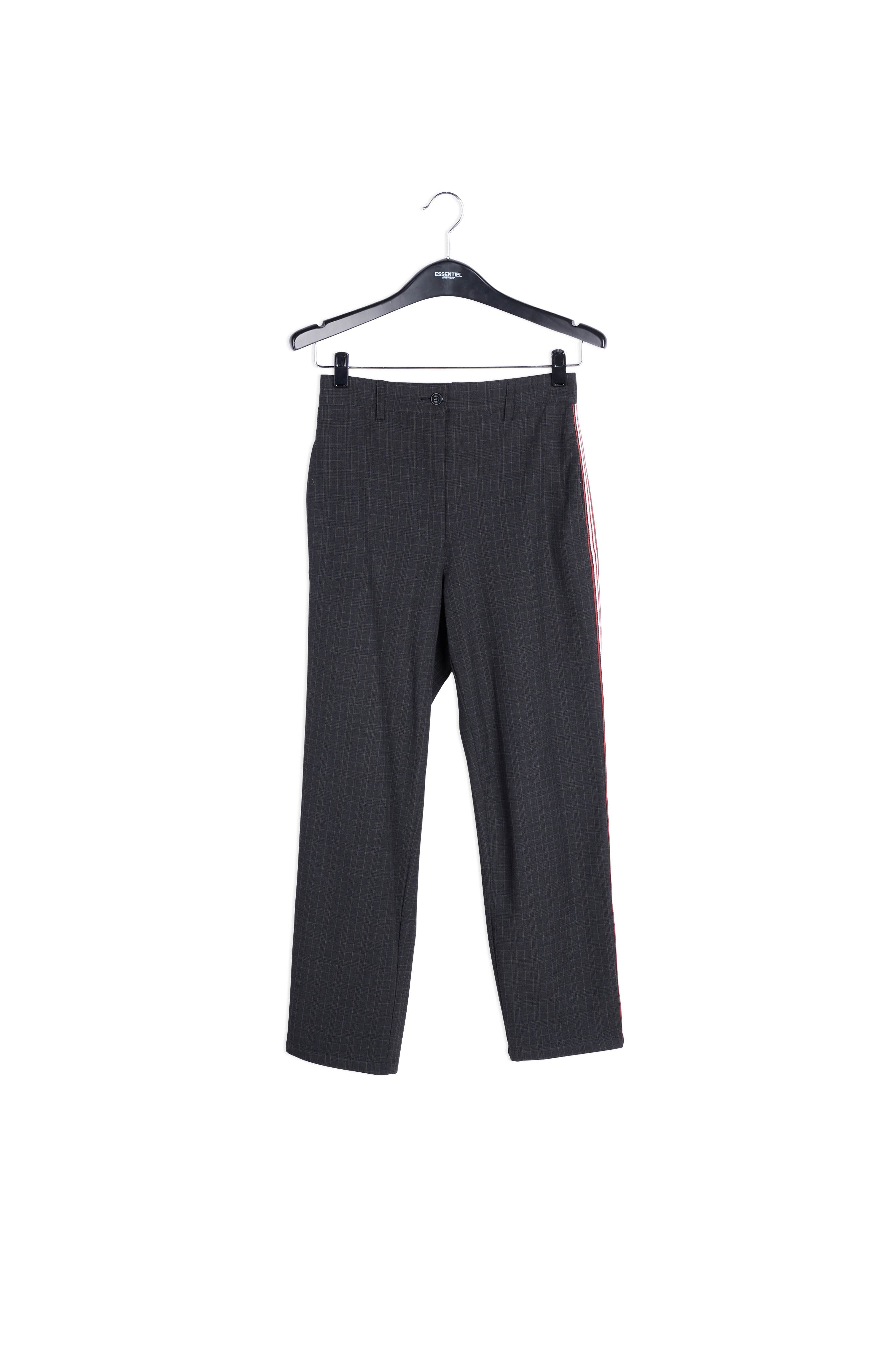 Pantalon gris foncé à carreaux RE—SSENTIEL | Essentiel second hand