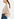 Off-white high neck top with bead embellishments Faume - seconde main