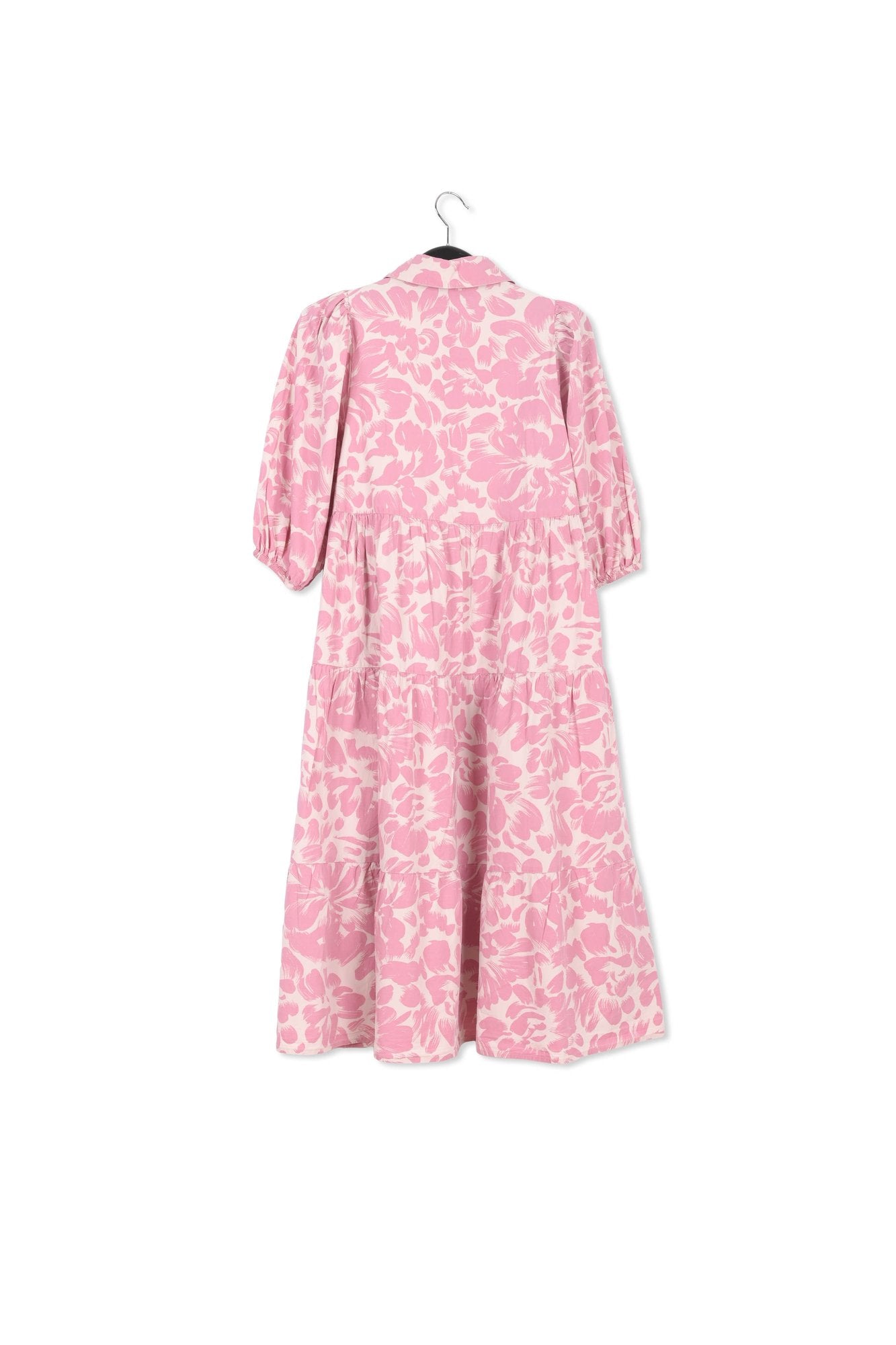 Light pink and orange floral-print maxi dress RE—SSENTIEL | Essentiel second hand