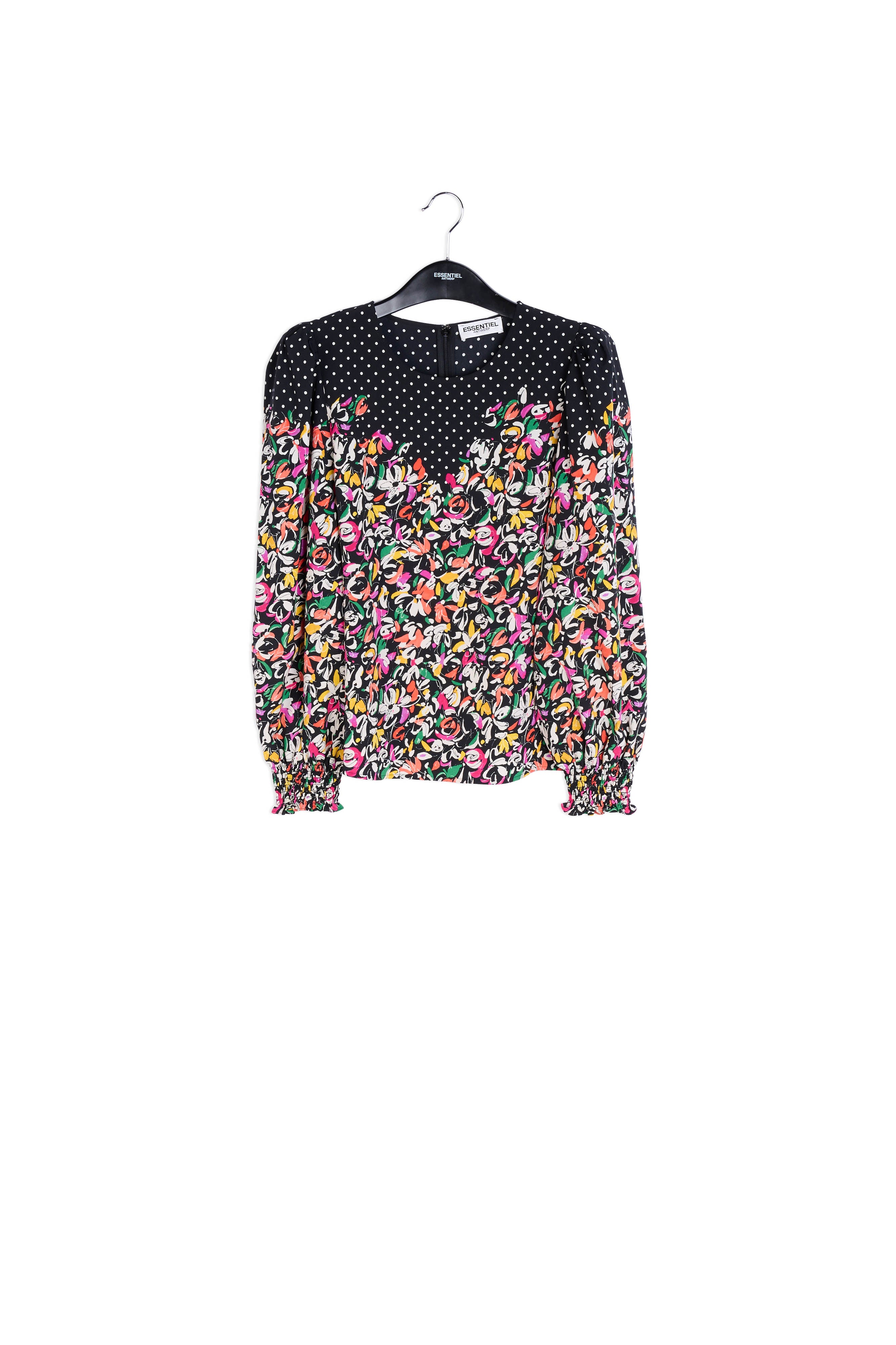 Colorful floral and polka-dot mixed-print top RE—SSENTIEL | Essentiel second hand