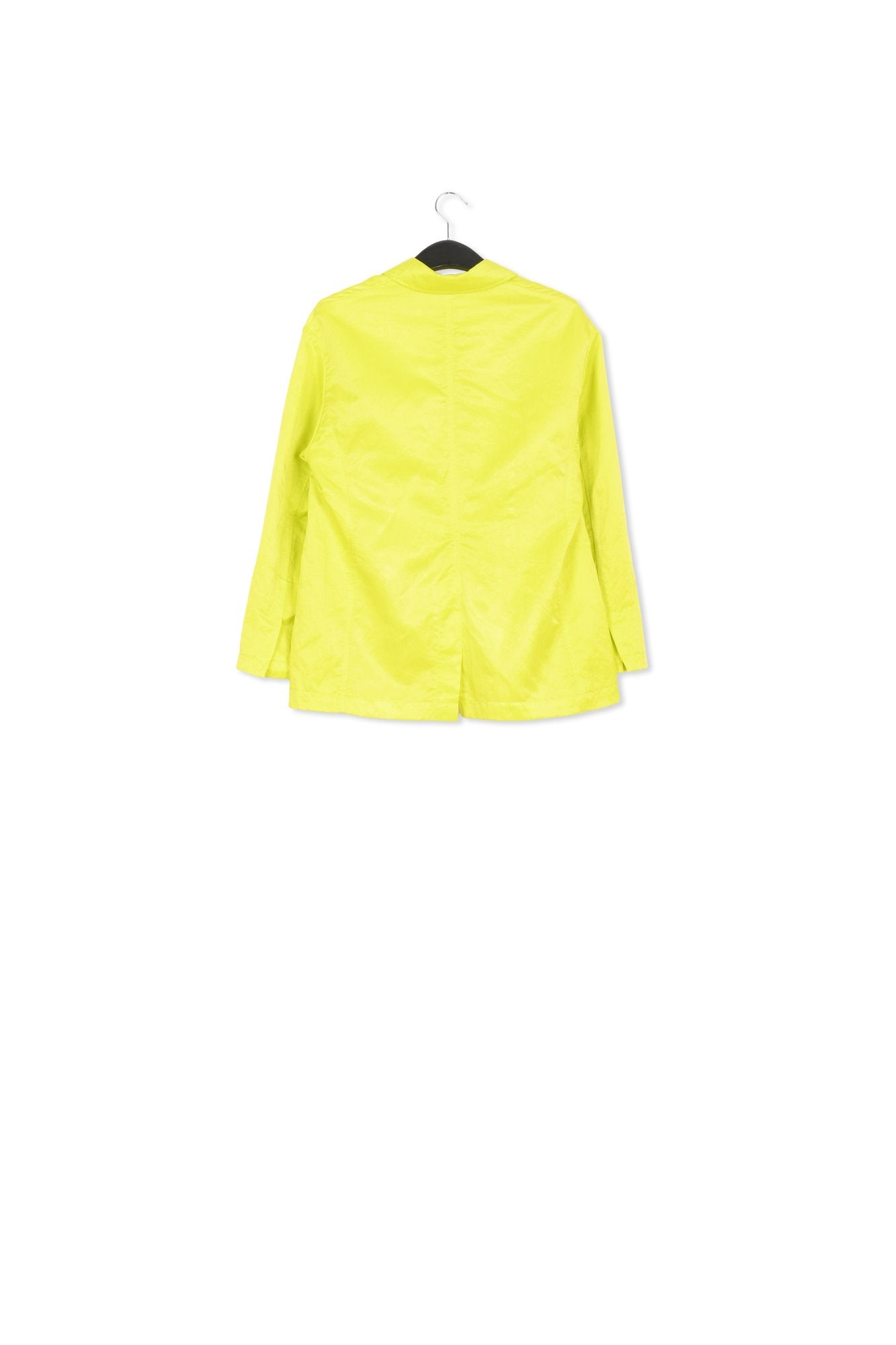 Lime green single-breasted satin blazer RE—SSENTIEL | Essentiel second hand