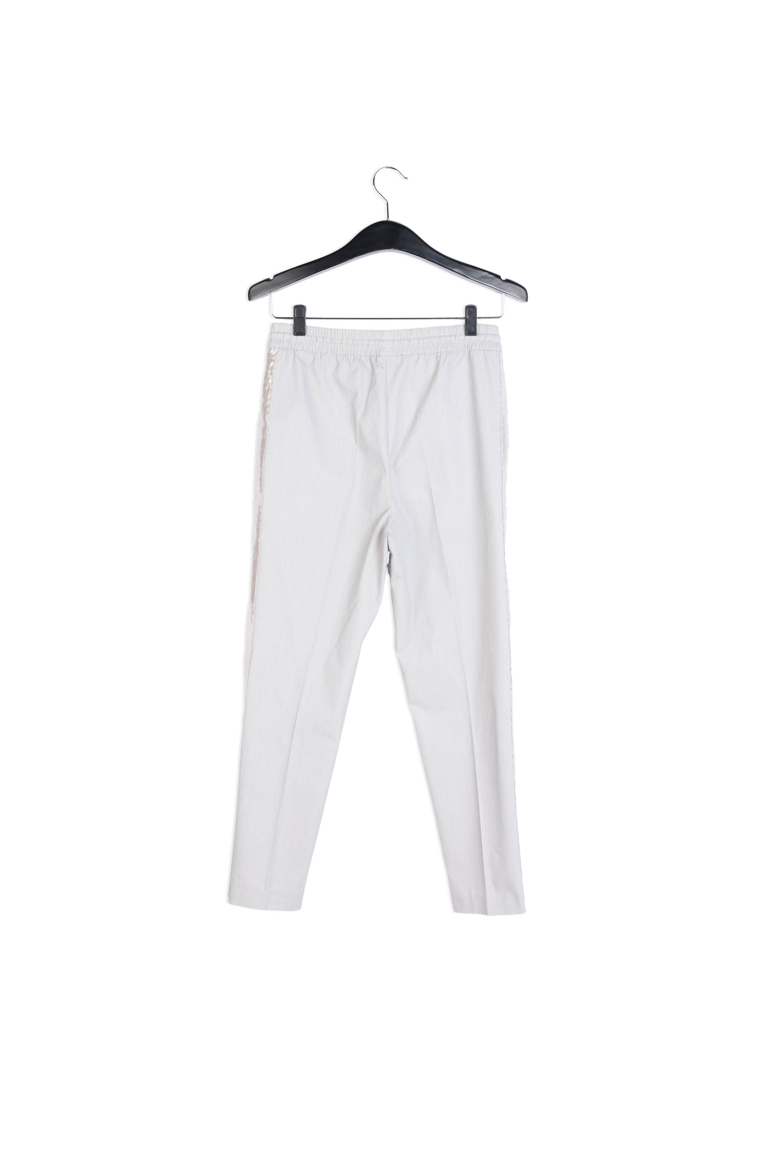 Grijs en gebroken witte ruitjesbroek van katoenmix RE—SSENTIEL | Essentiel second hand