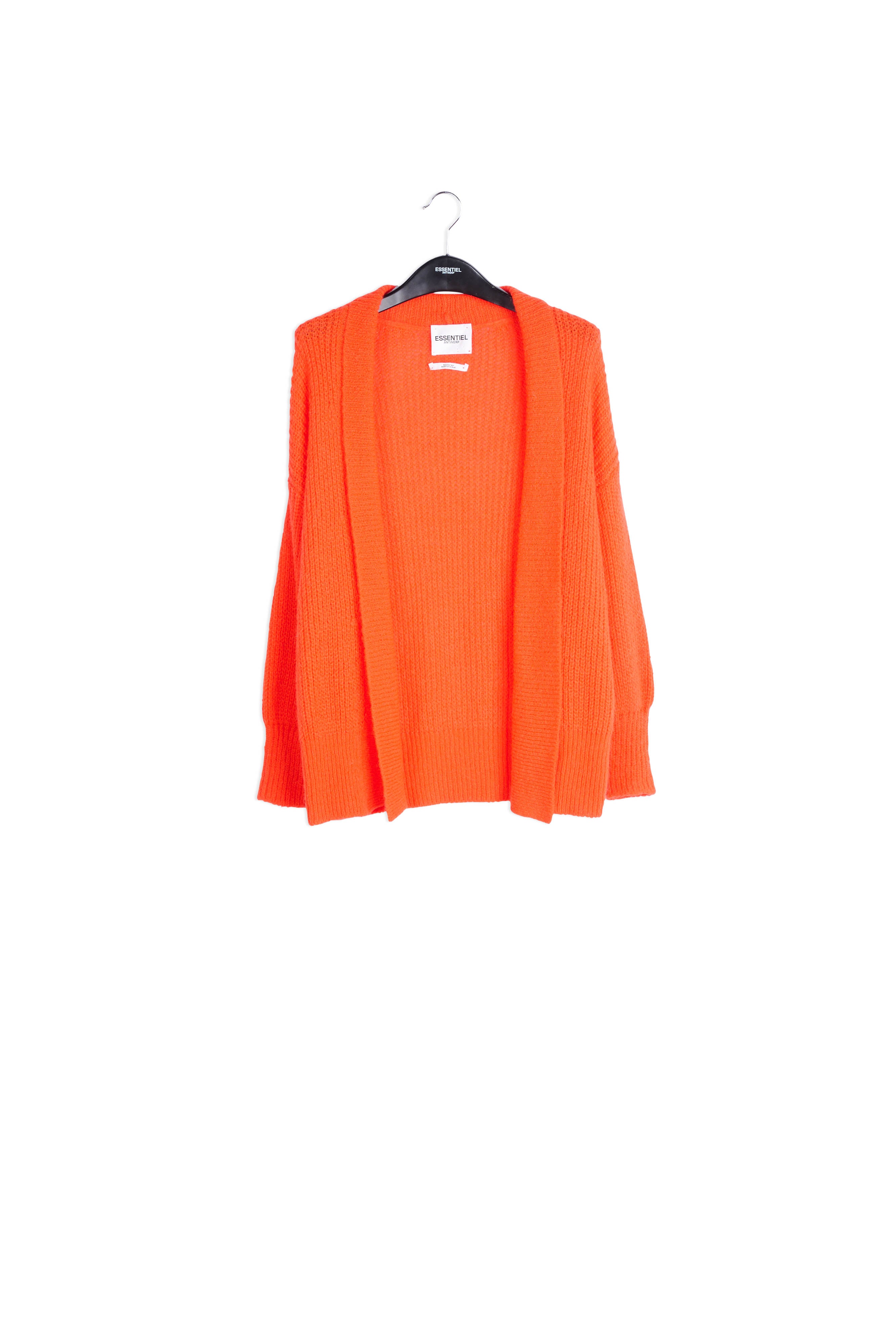 Cardigan orange à col replié RE—SSENTIEL | Essentiel second hand