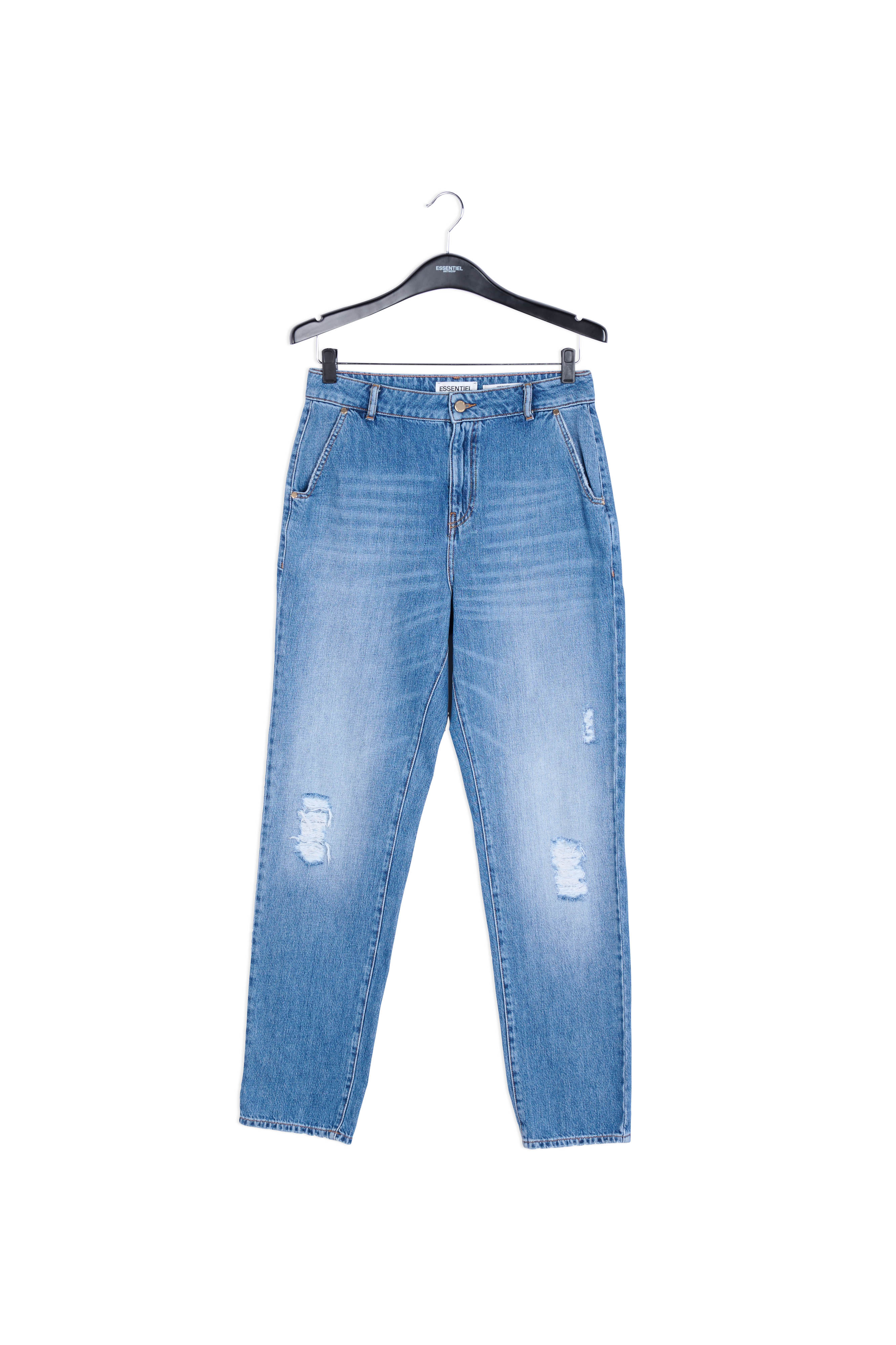 Loose-fit distressed blue jeans RE—SSENTIEL | Essentiel second hand