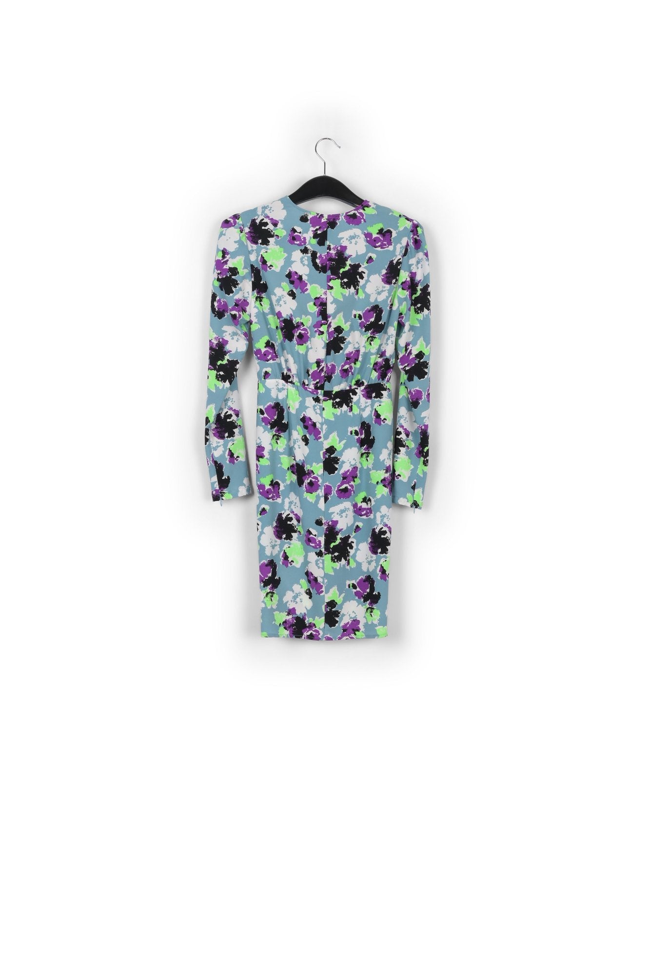 Light blue floral mini wrap dress RE—SSENTIEL | Essentiel second hand