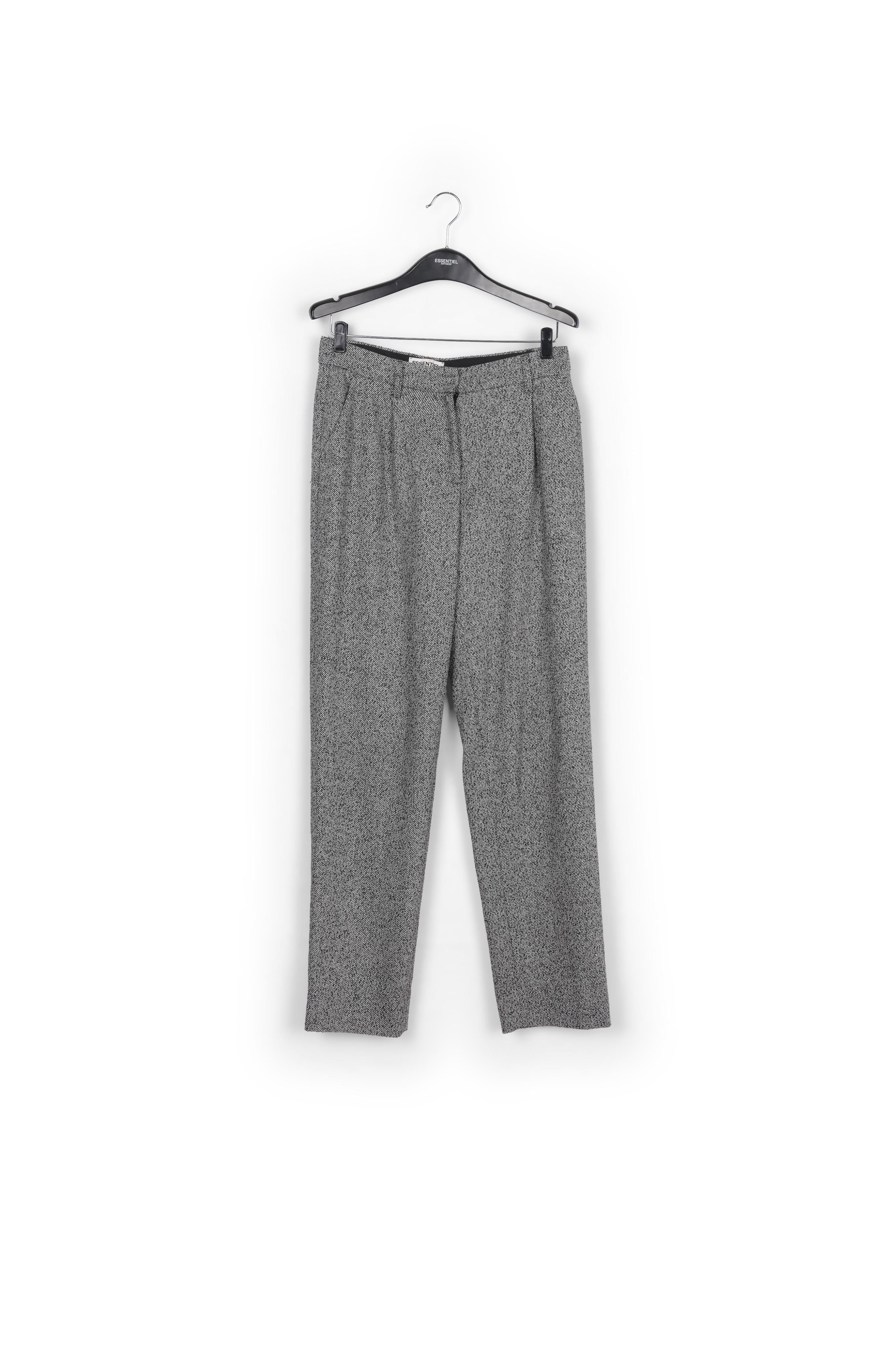 Pantalon gris mêlé aux jambes fuselées RE—SSENTIEL | Essentiel second hand