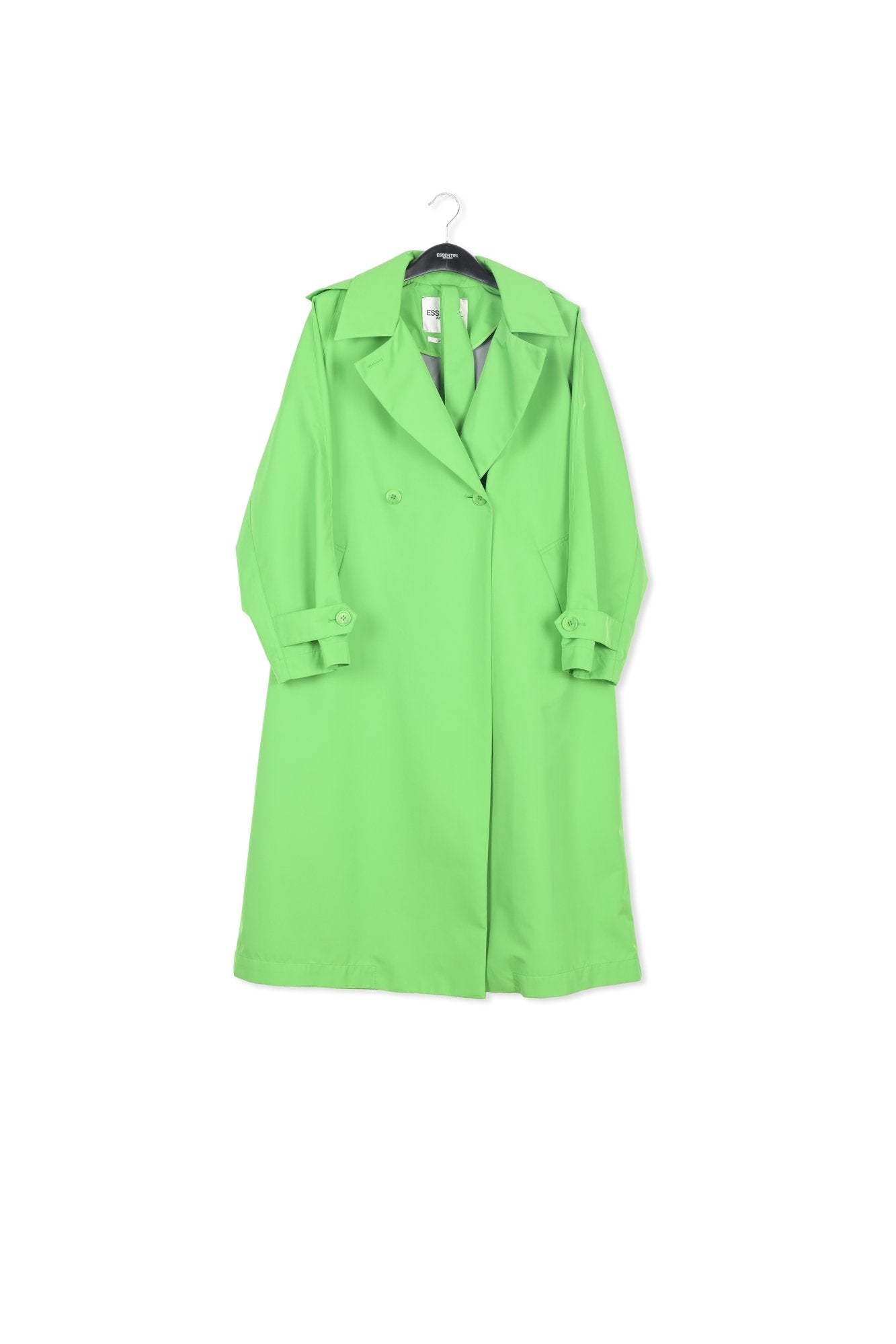 Imperméable croisé vert à  capuche RE—SSENTIEL | Essentiel second hand