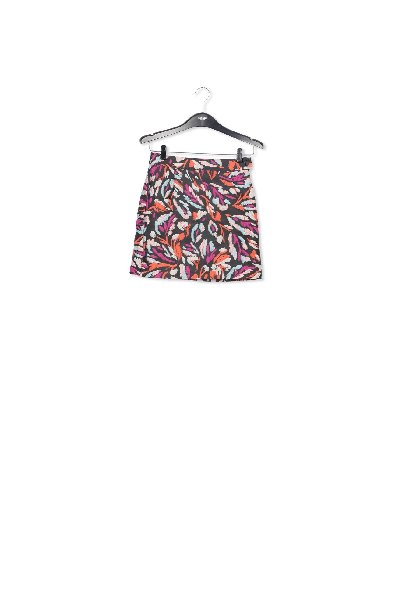 Black, orange and purple jacquard mini skirt RE—SSENTIEL | Essentiel second hand