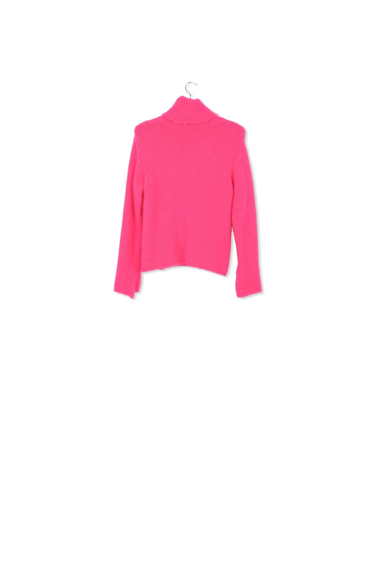Pull à col roulé en mohair mélangé rose néon RE—SSENTIEL | Essentiel second hand