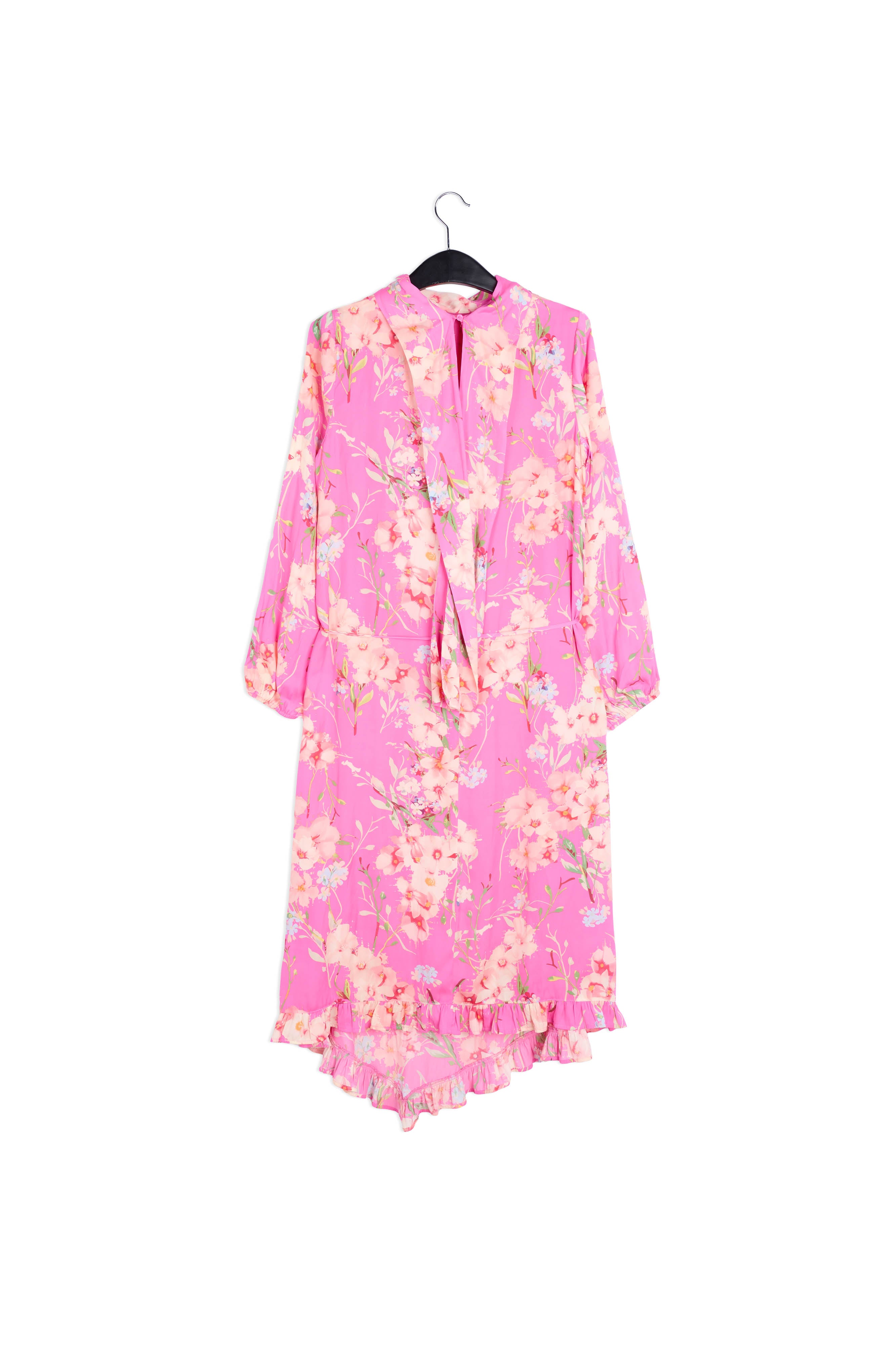 Pink floral dress with pussy bow RE—SSENTIEL | Essentiel second hand