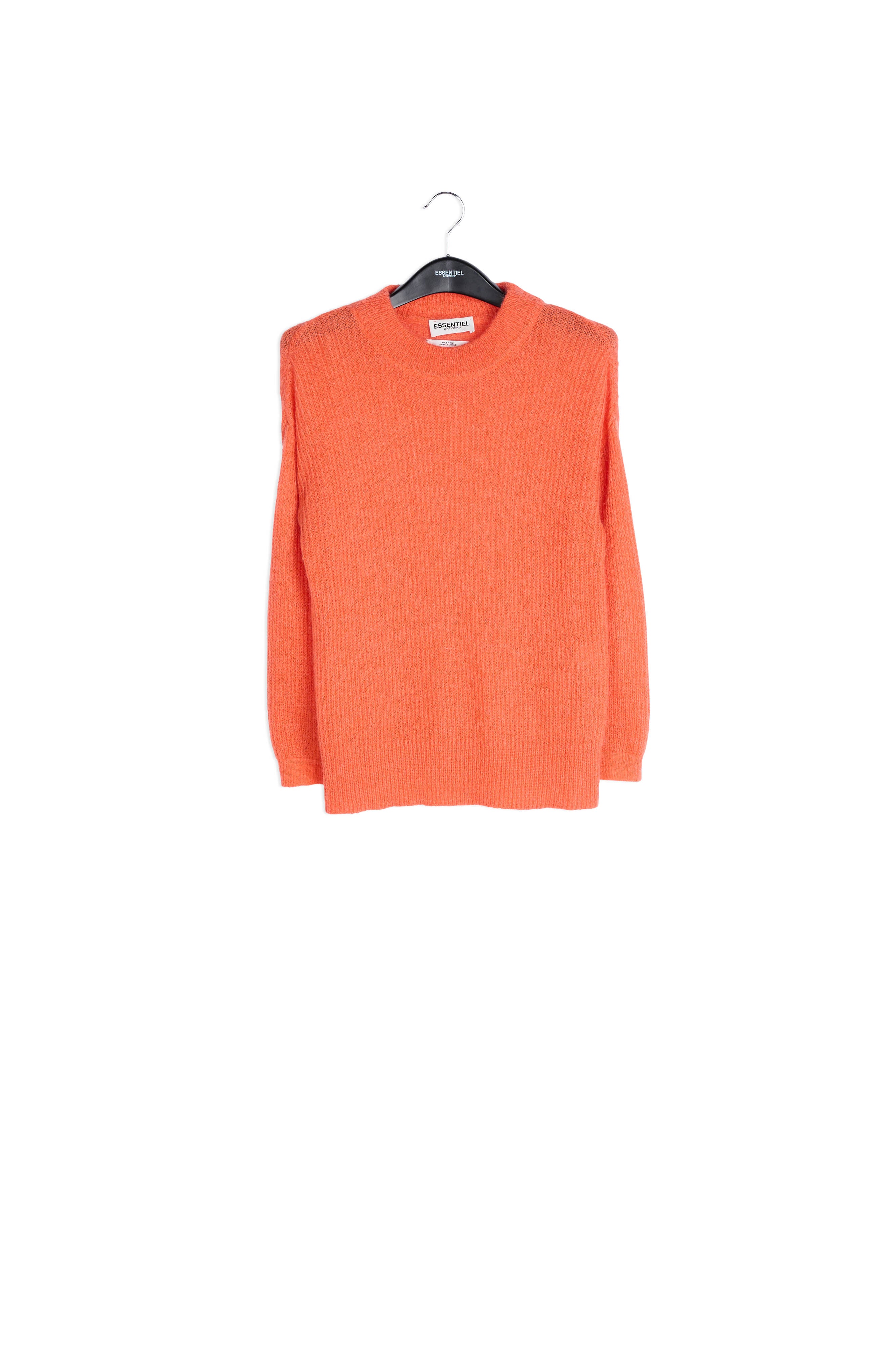 Soft mohair ruffled sweater in light orange RE—SSENTIEL | Essentiel second hand