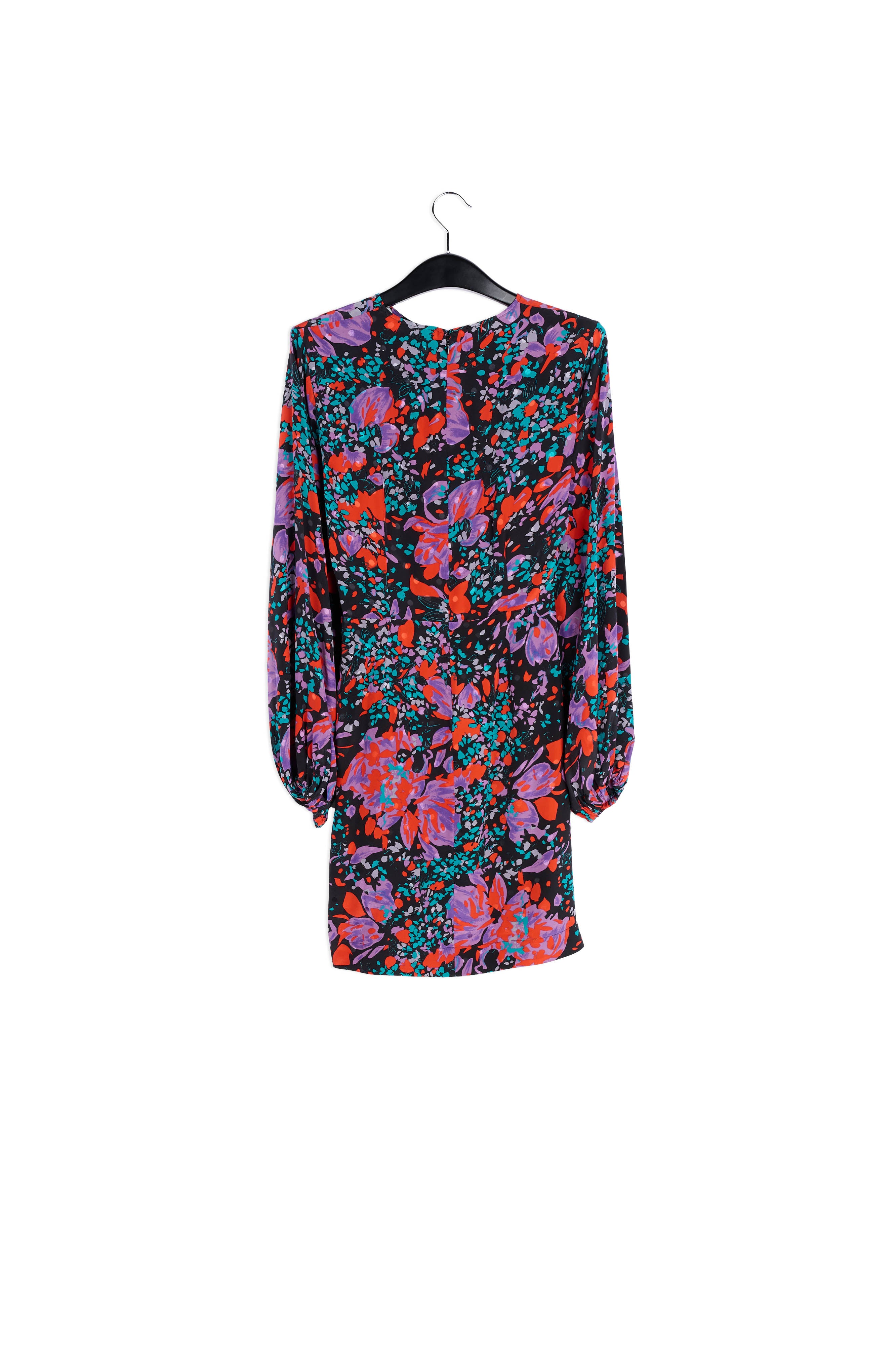 Black silk jacquard mini dress RE—SSENTIEL | Essentiel second hand