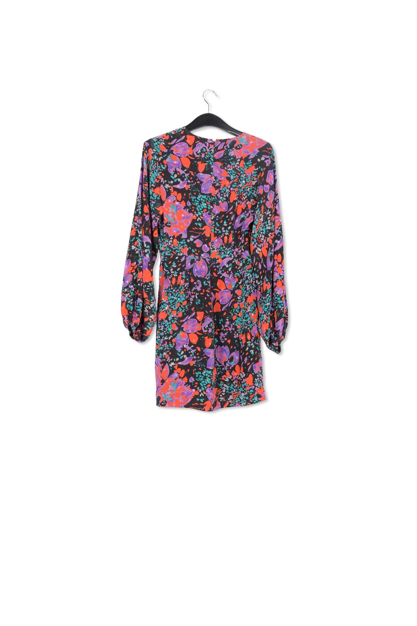 Black silk jacquard mini dress RE—SSENTIEL | Essentiel second hand