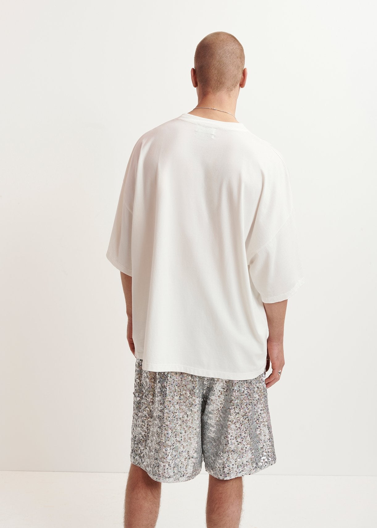 Off-white organic cotton T-shirt with embroidery RE—SSENTIEL | Essentiel second hand