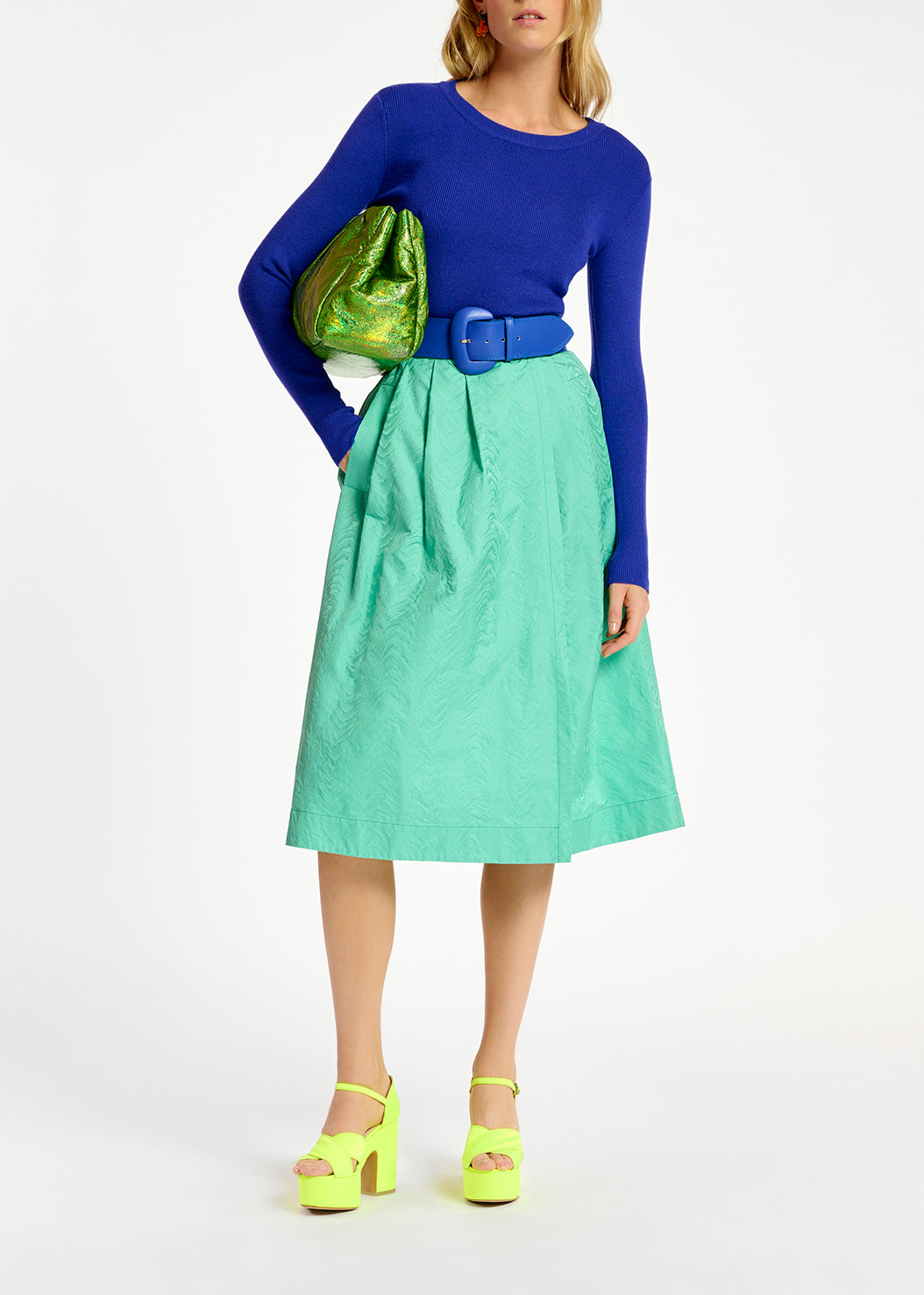 Dark blue rib-knitted sweater RE—SSENTIEL | Essentiel second hand