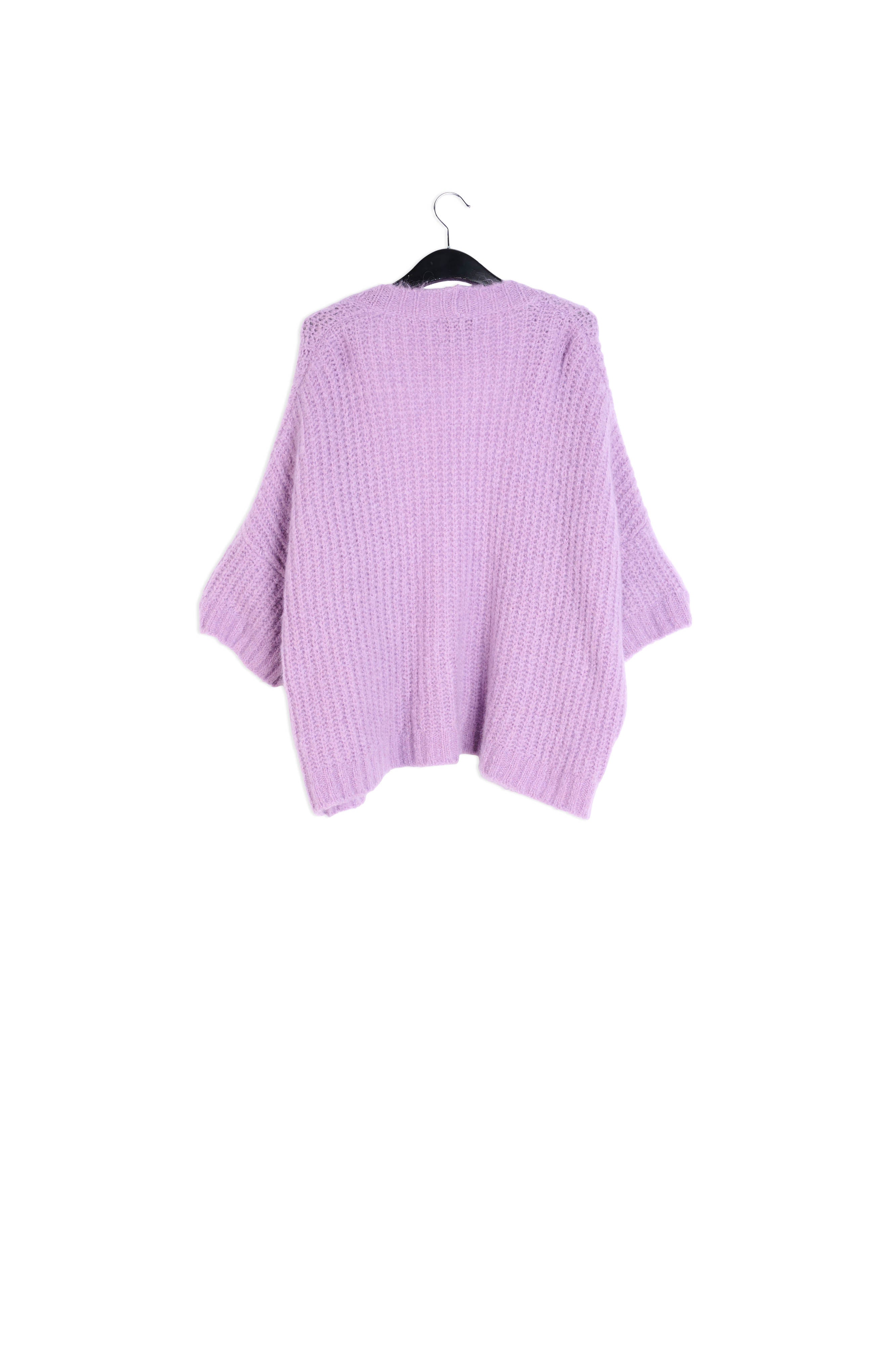Mauve cardigan met boxy snit RE—SSENTIEL | Essentiel second hand
