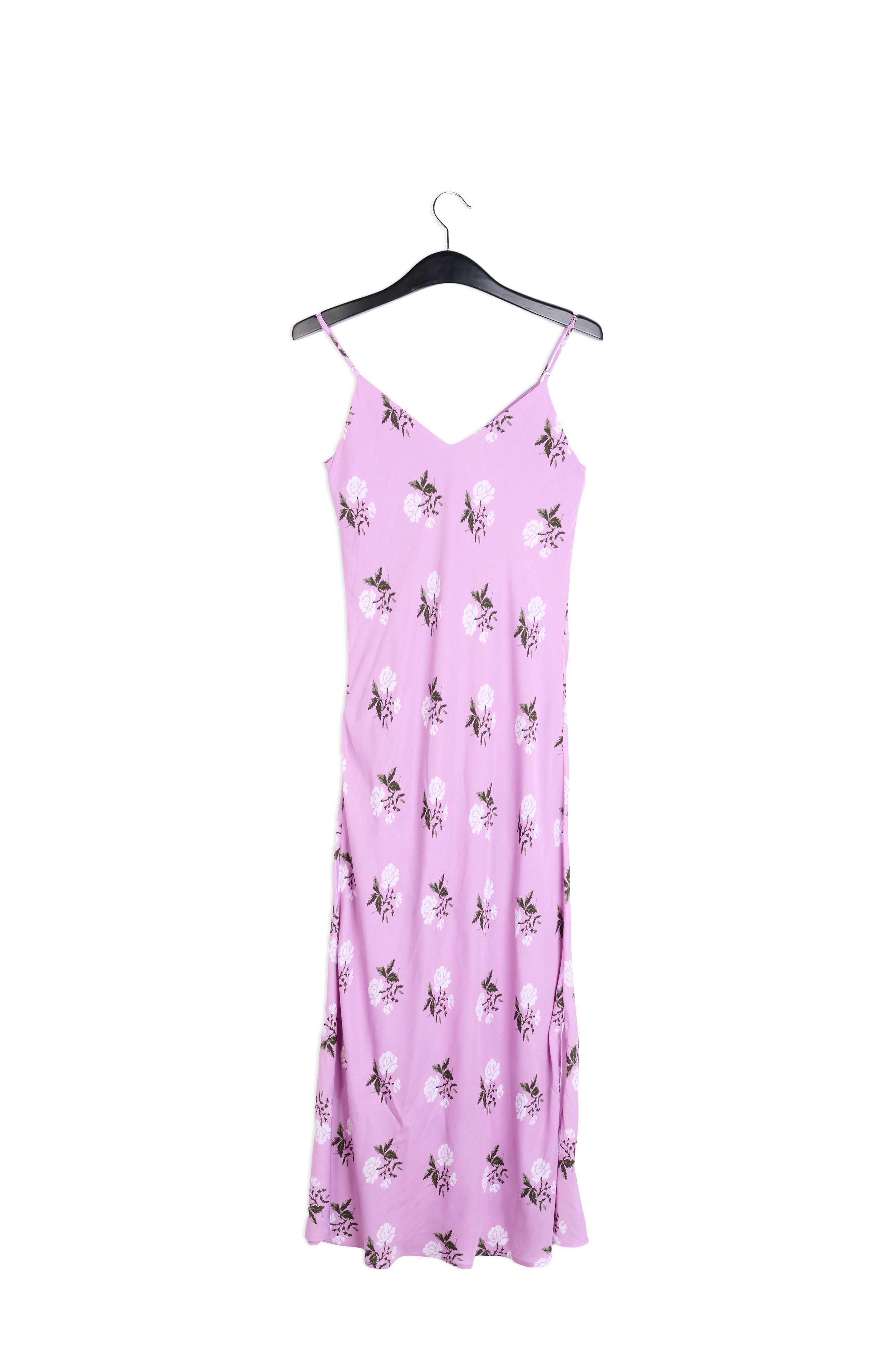 Lilac floral print maxi slip dress RE—SSENTIEL | Essentiel second hand