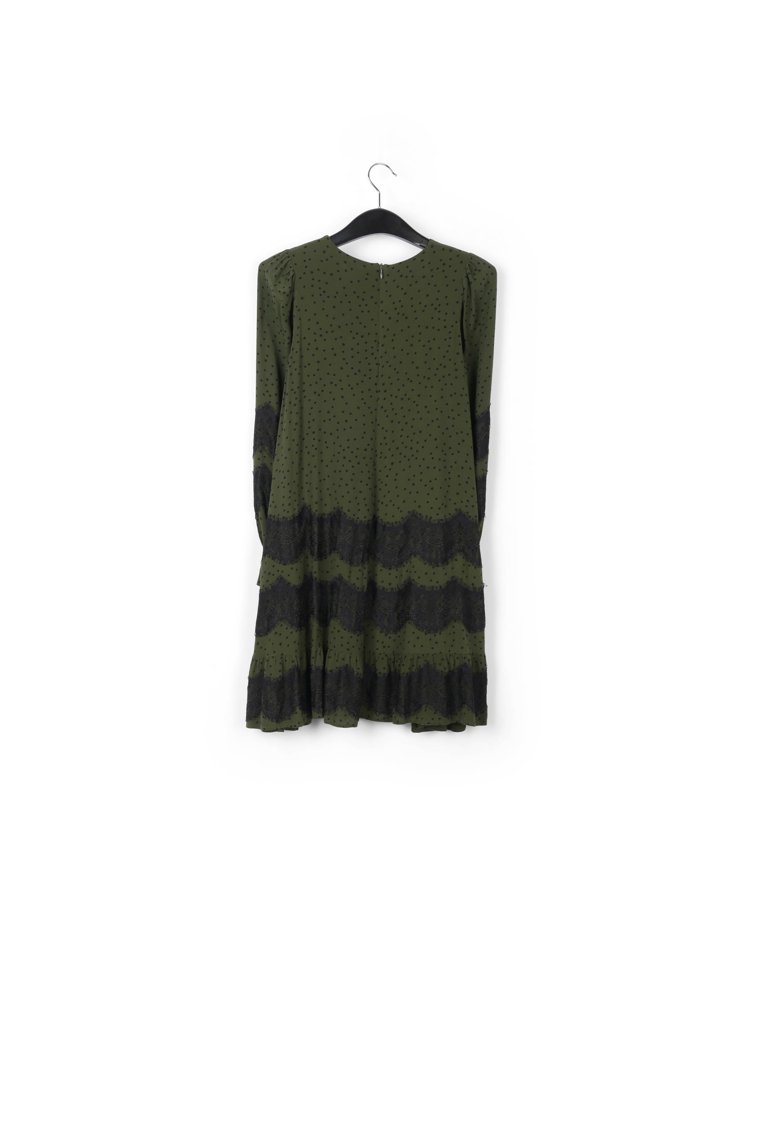 Mini-robe vert kaki à dentelle RE—SSENTIEL | Essentiel second hand