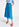 Blauwe midirok met witte stippen Faume - seconde main