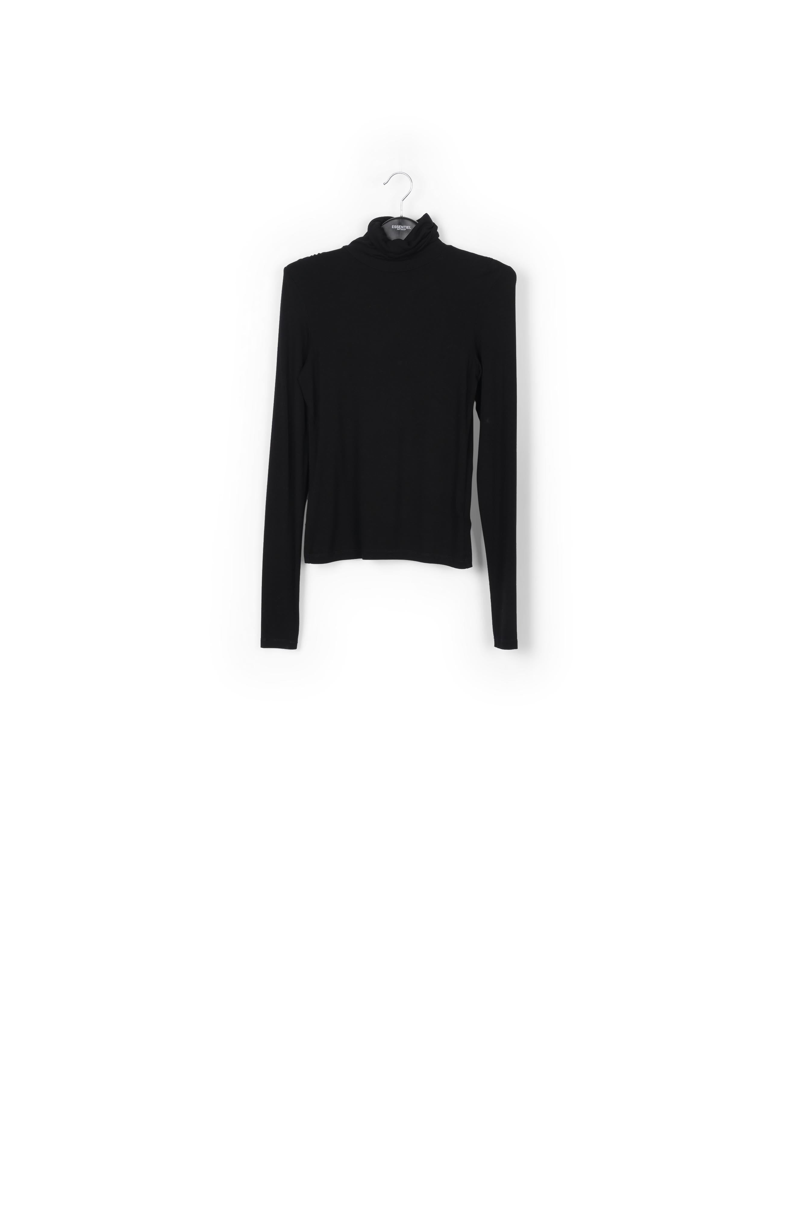 Black turtleneck long-sleeved T-shirt RE—SSENTIEL | Essentiel second hand