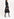 Black belted midi dress with holographic polka dots Faume - seconde main
