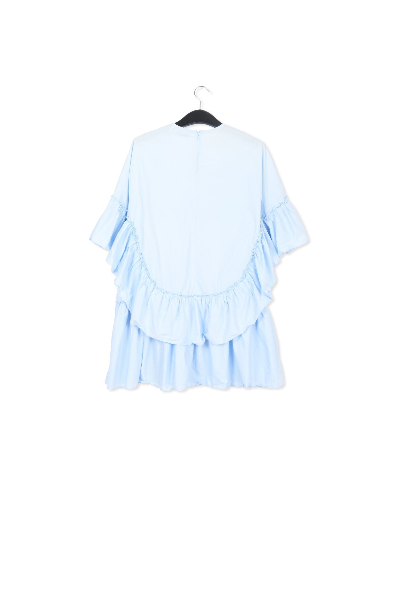 Light blue ruffled cotton dress RE—SSENTIEL | Essentiel second hand