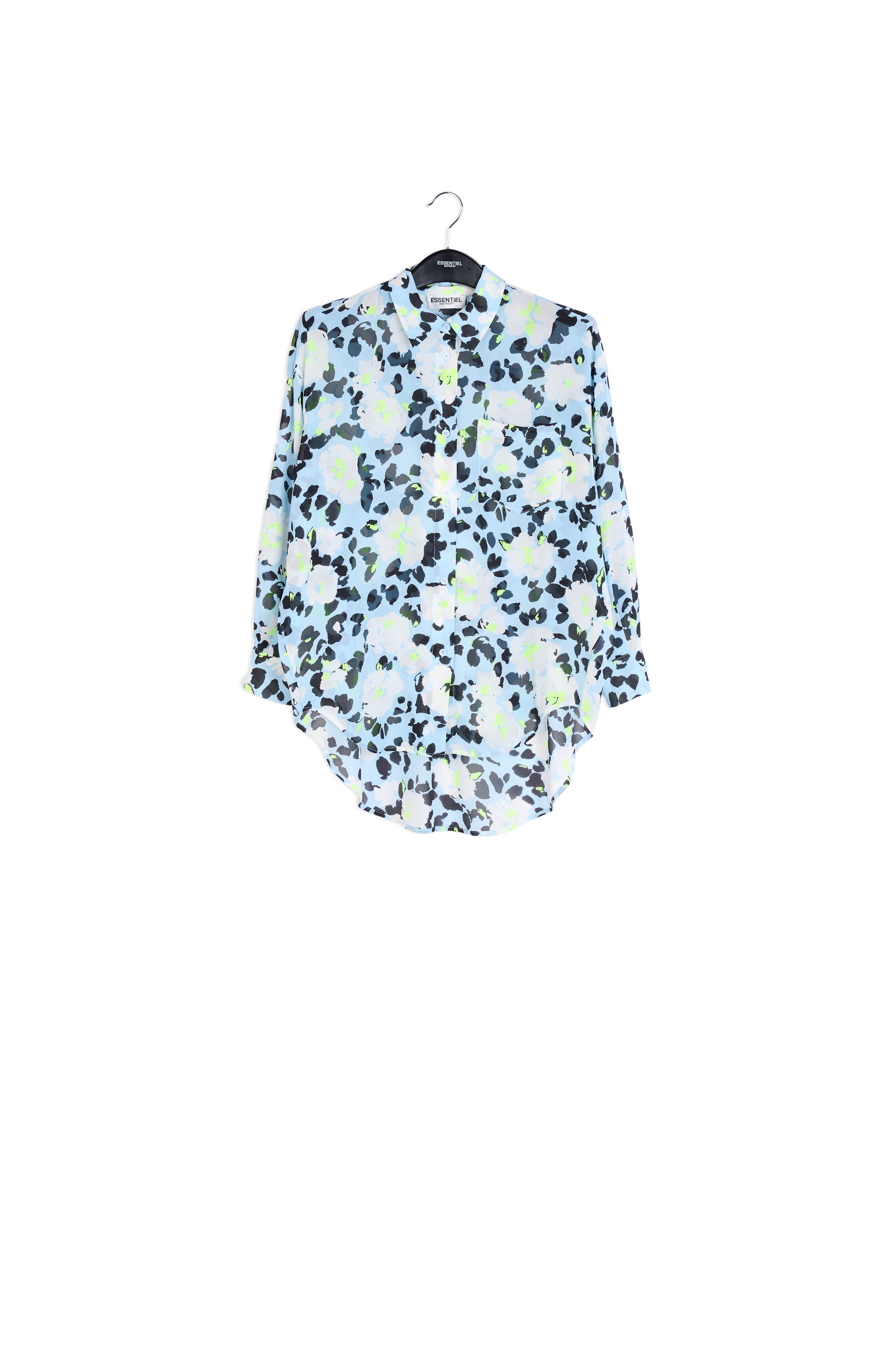 Light blue floral-print shirt RE—SSENTIEL | Essentiel second hand
