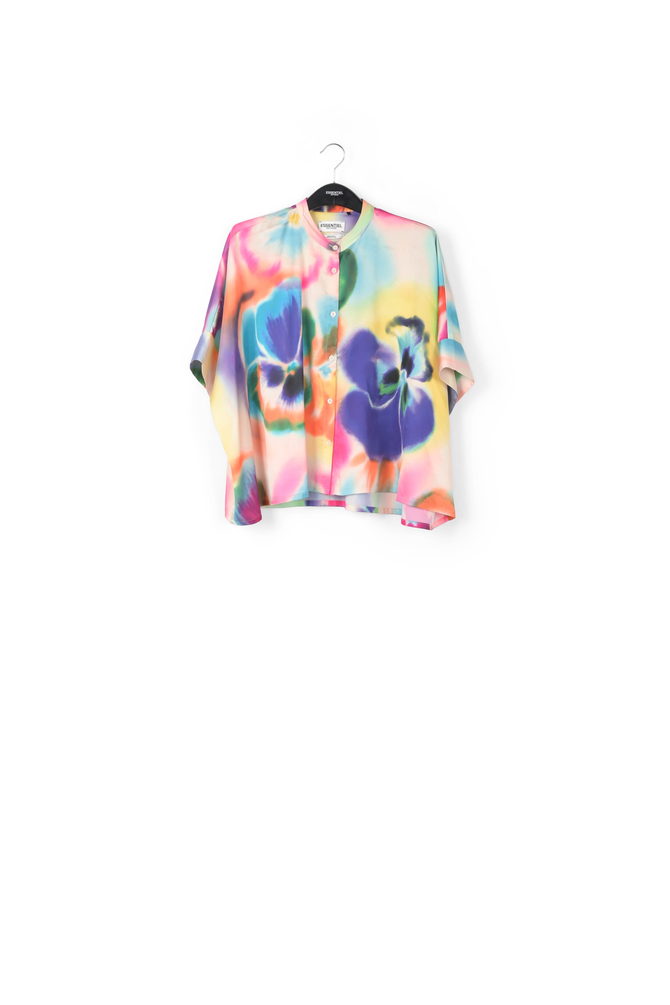 Multicolor oversized shirt with floral print RE—SSENTIEL | Essentiel second hand