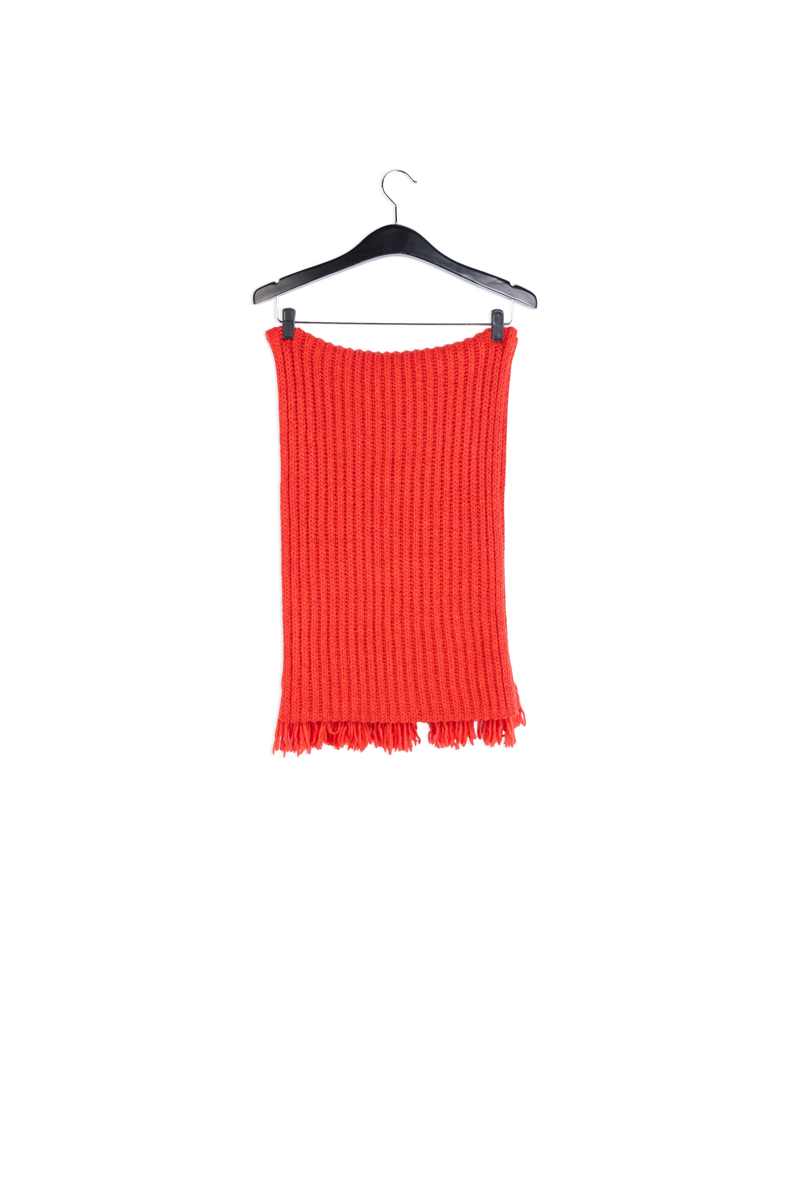 Long lilac ribbed-knit scarf RE—SSENTIEL | Essentiel second hand