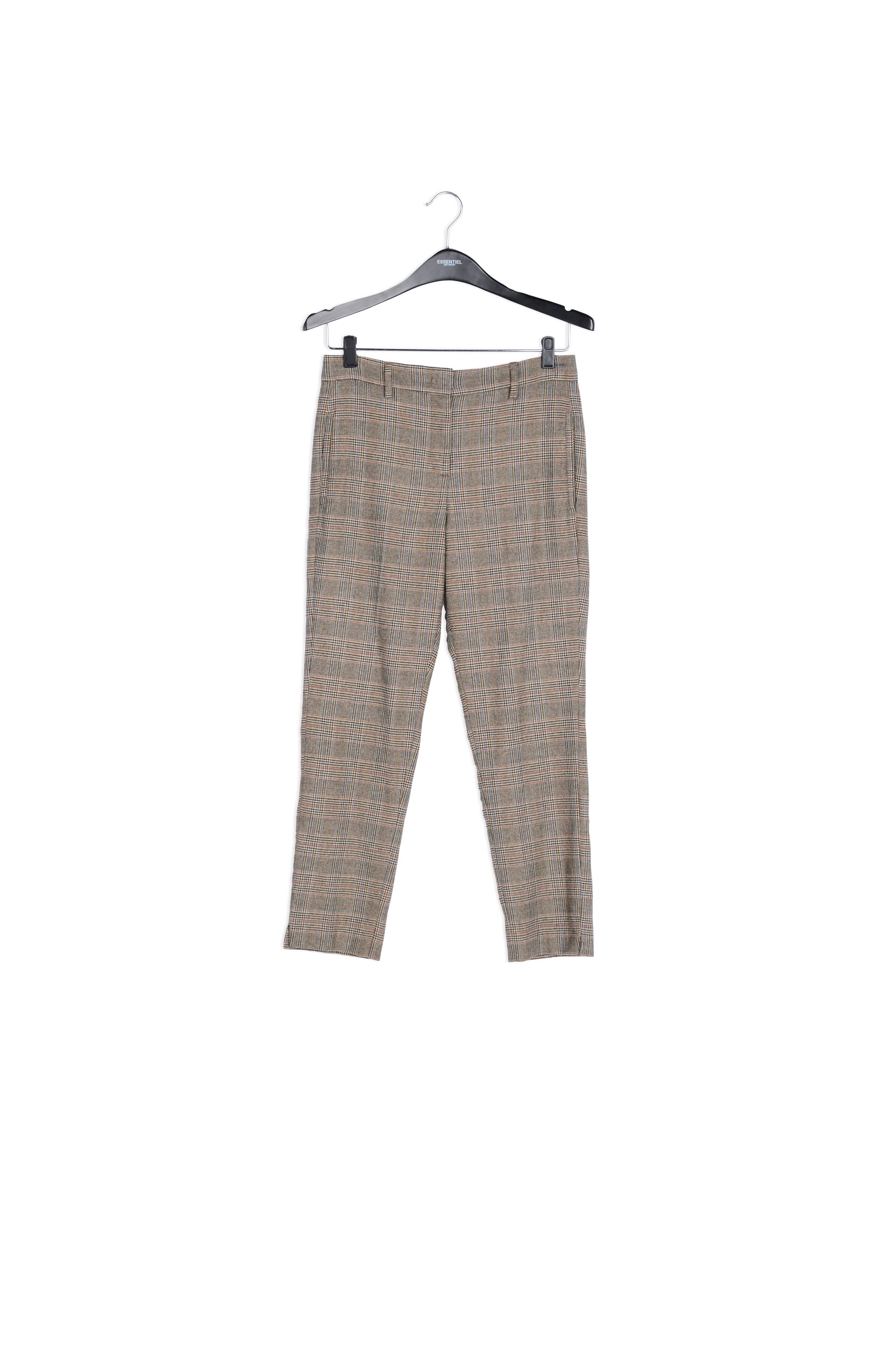 Light grey dress trousers with checks RE—SSENTIEL | Essentiel second hand