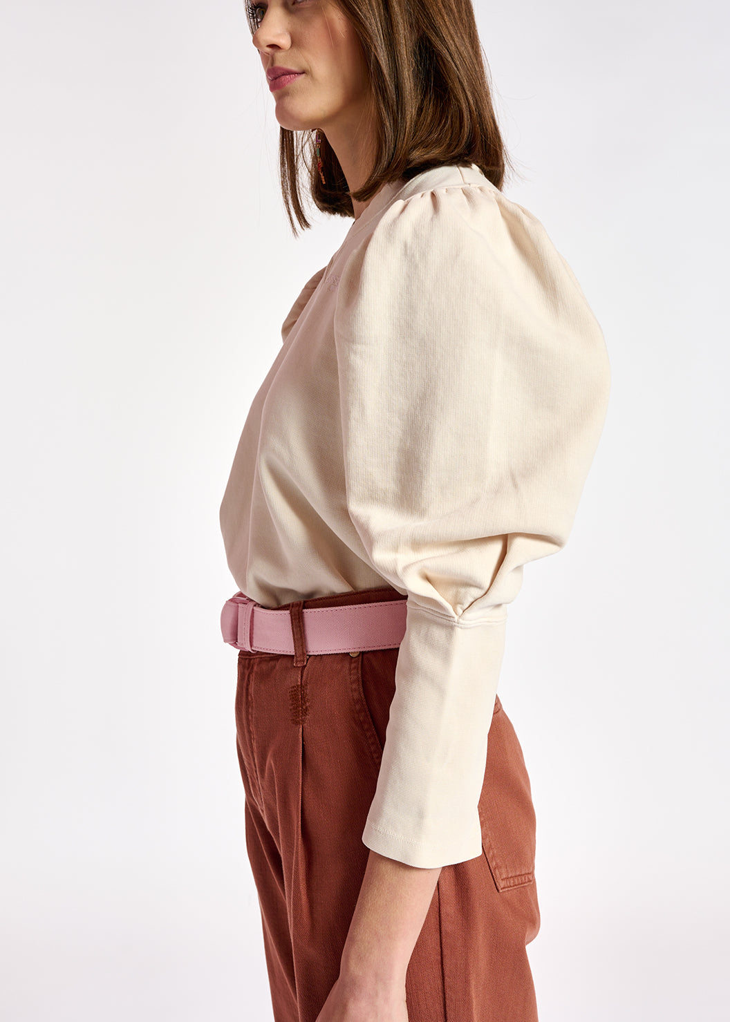 Off-white organic-cotton jersey sweatshirt RE—SSENTIEL | Essentiel second hand