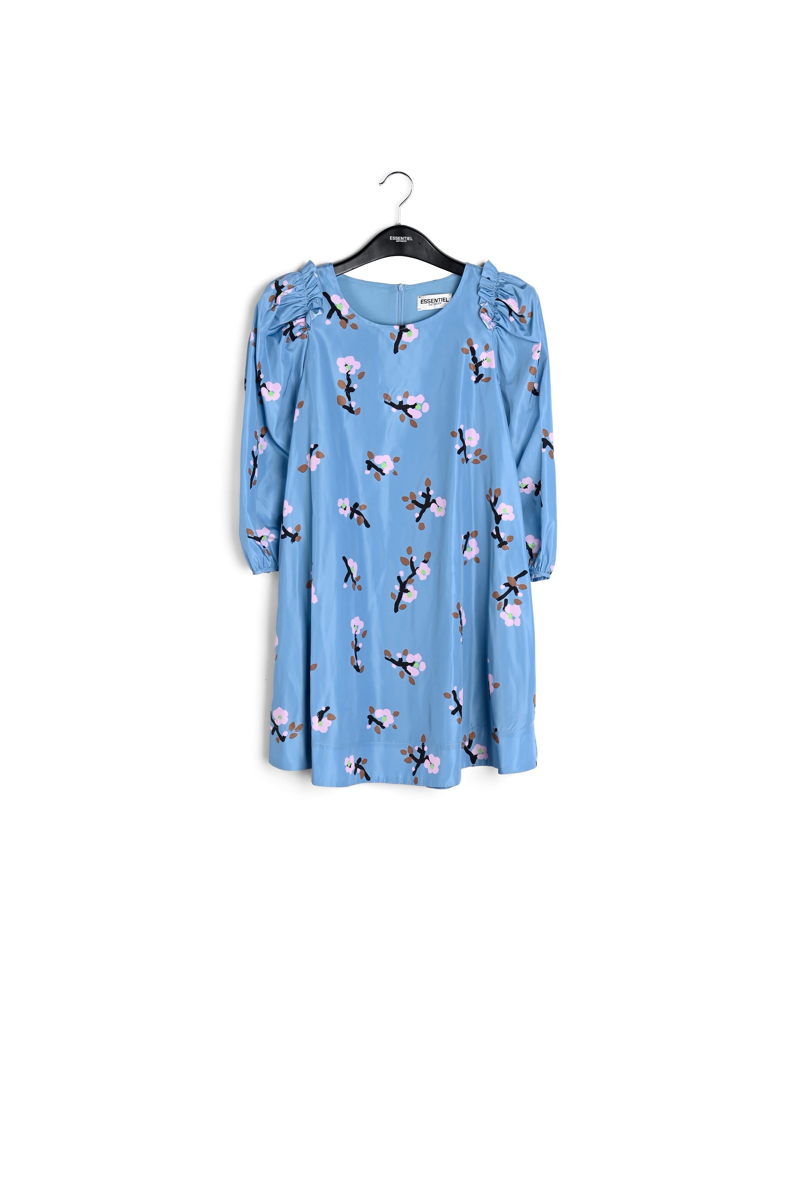 Lichtblauwe mini-jurk met A-lijn RE—SSENTIEL | Essentiel second hand