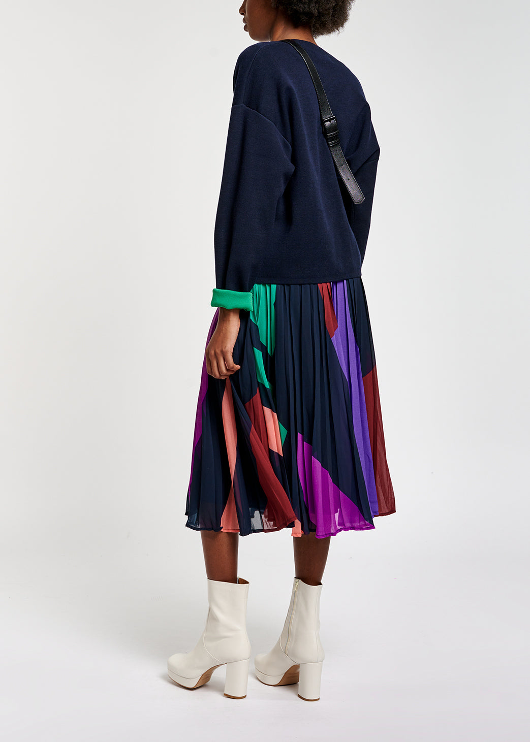 Dark blue cardigan with rhinestone buttons RE—SSENTIEL | Essentiel second hand