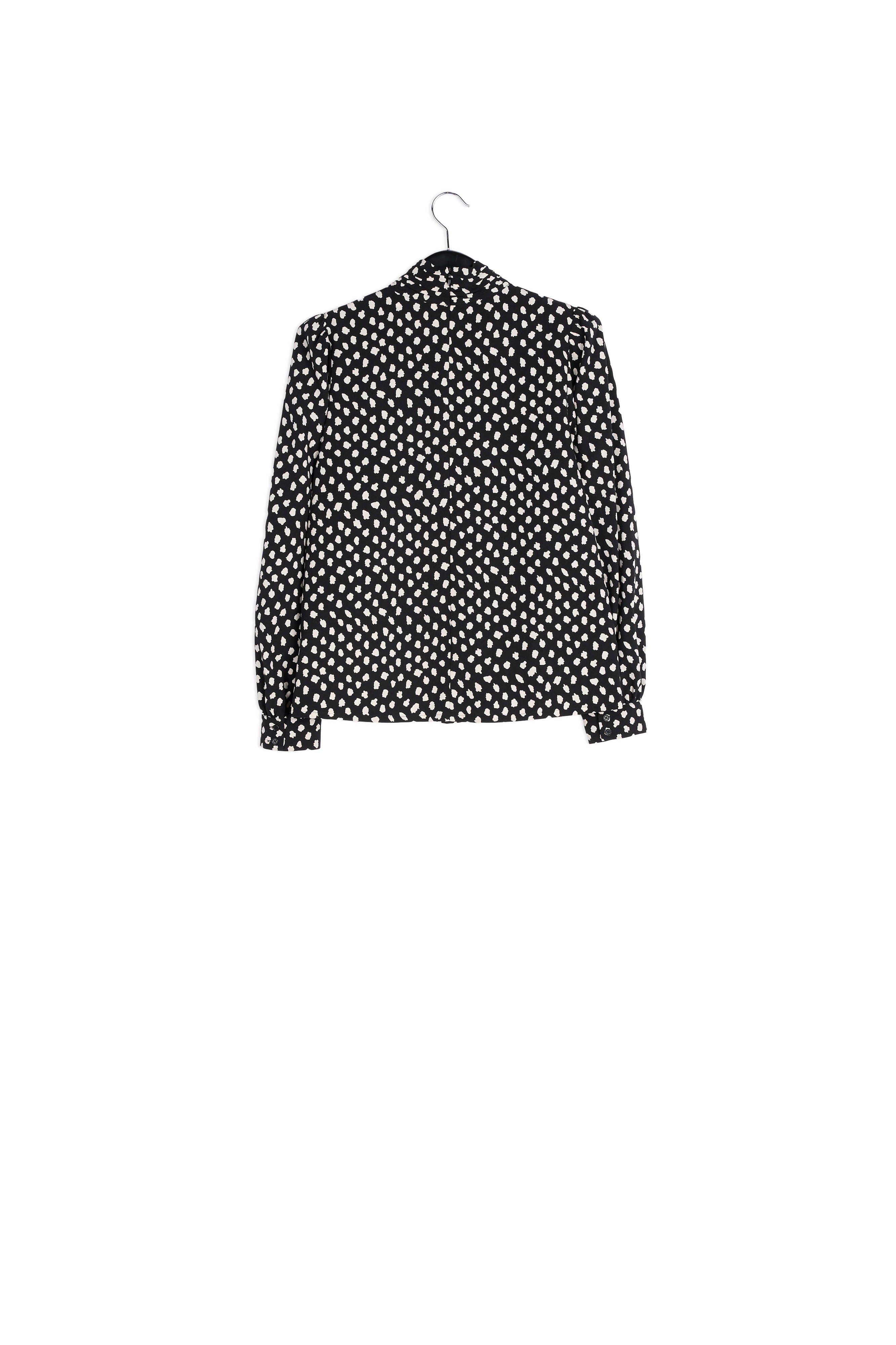 Black polka dot turtleneck top RE—SSENTIEL | Essentiel second hand