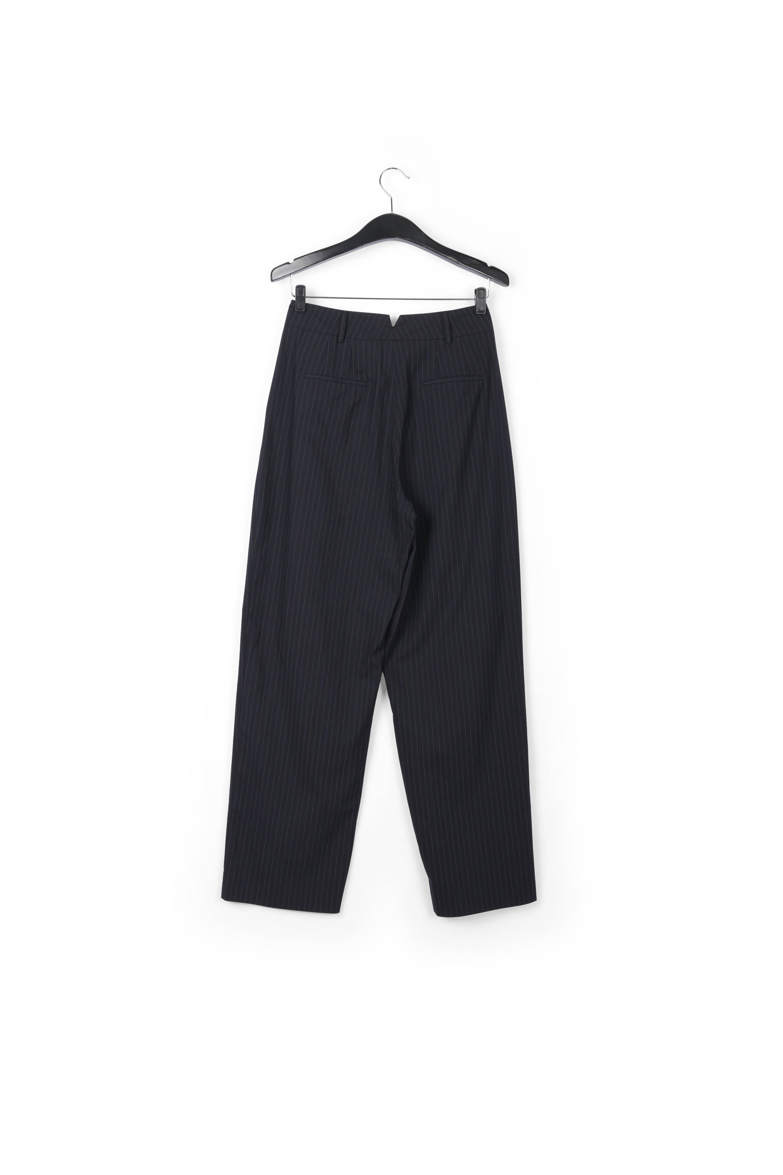Dark blue pinstriped tailored pants RE—SSENTIEL | Essentiel second hand