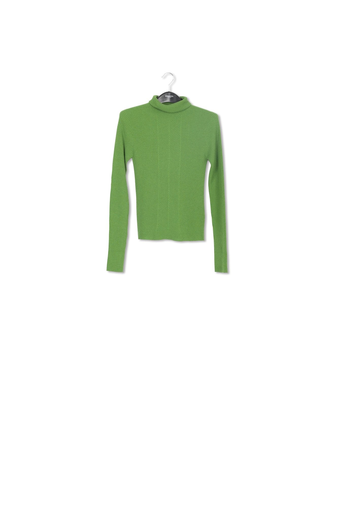 Pull vert à  col roulé en mérinos RE—SSENTIEL | Essentiel second hand