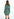 Grey and green floral print mini dress Faume - seconde main