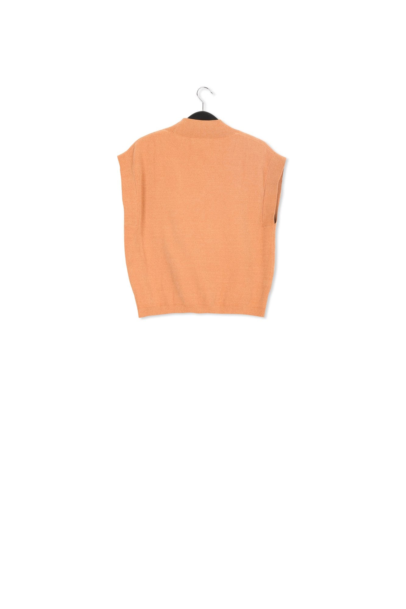 Camel sleeveless knitted vest RE—SSENTIEL | Essentiel second hand