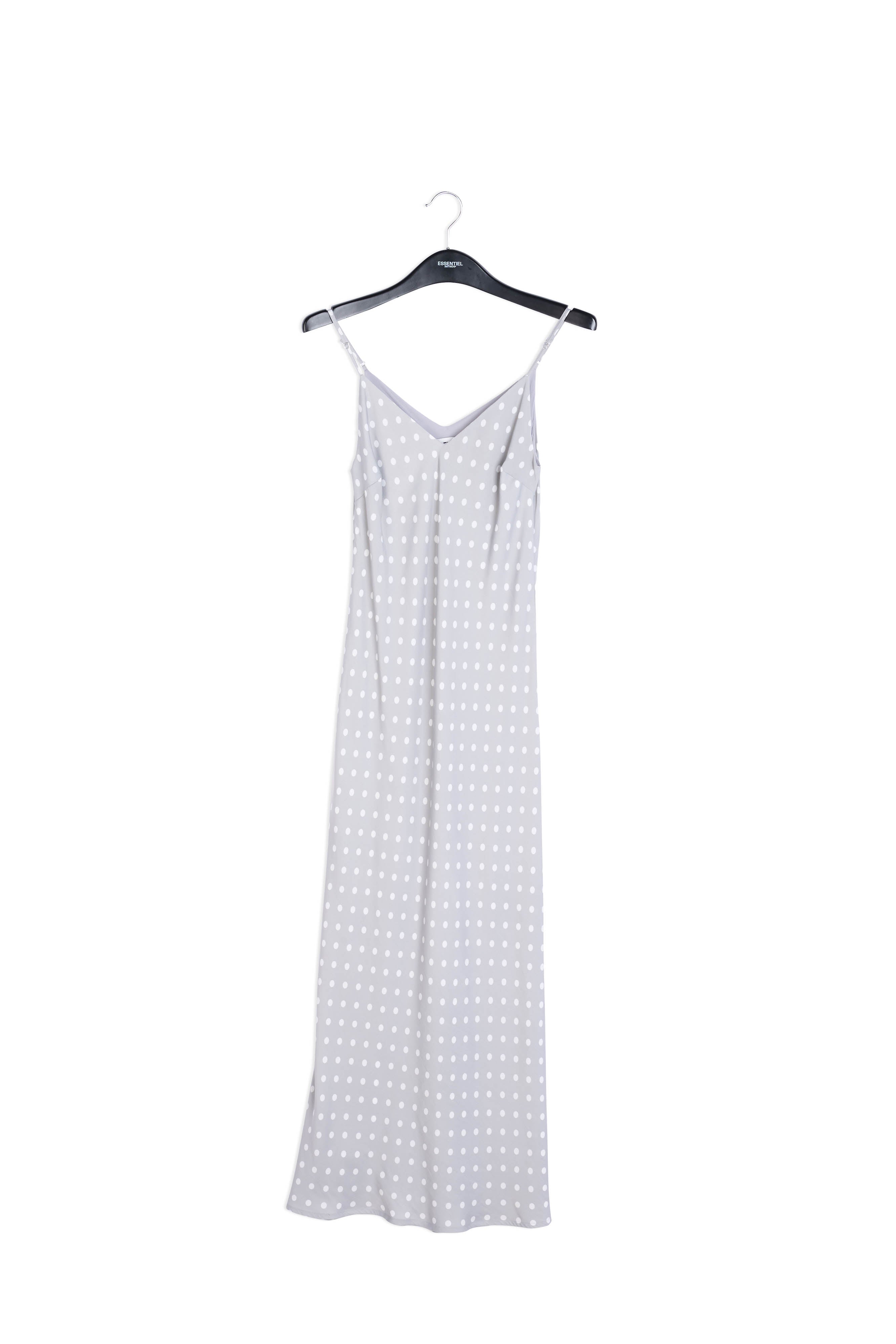 Grey polka dot slip dress RE—SSENTIEL | Essentiel second hand