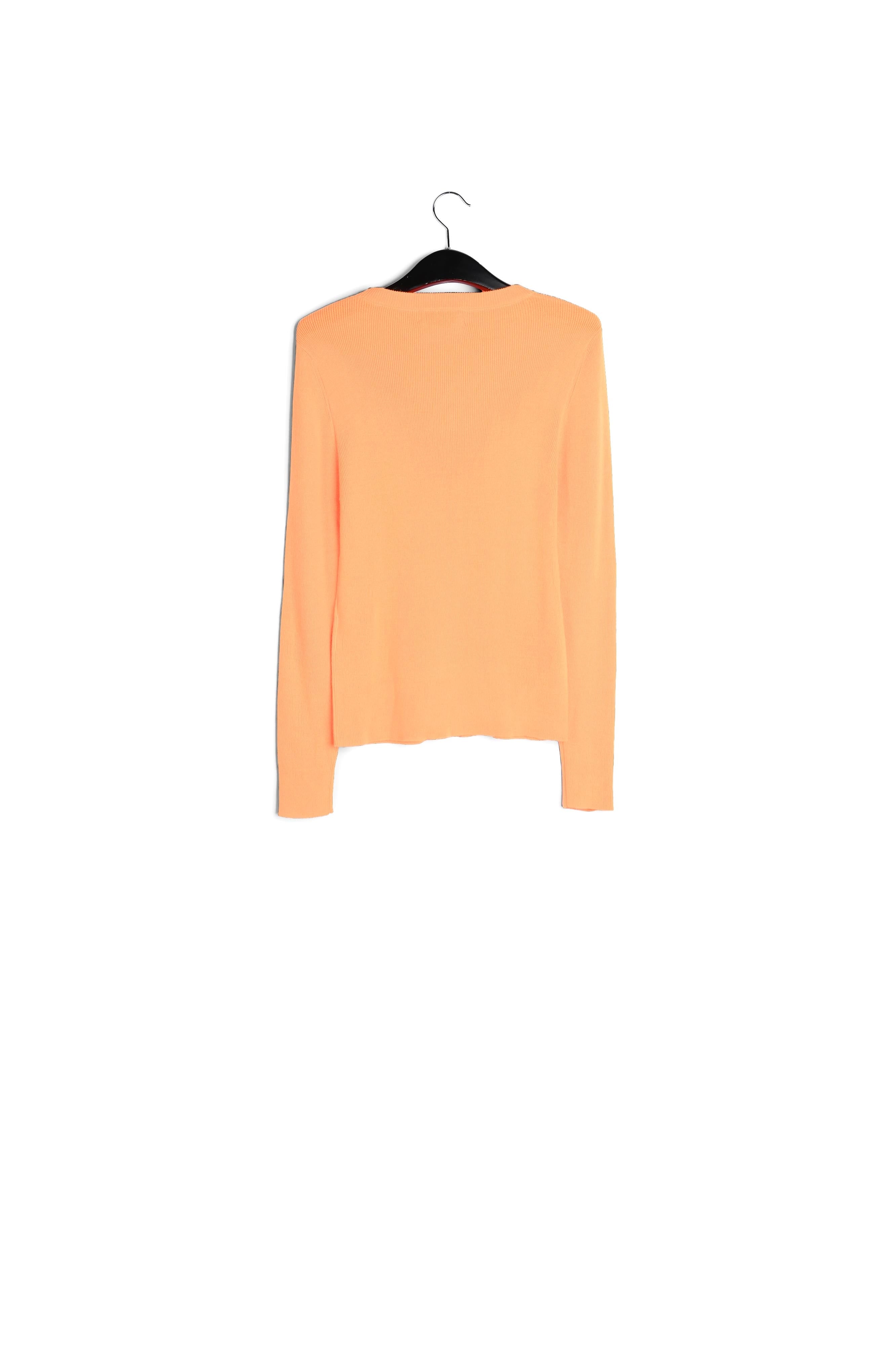 Neon orange rib-knitted sweater RE—SSENTIEL | Essentiel second hand