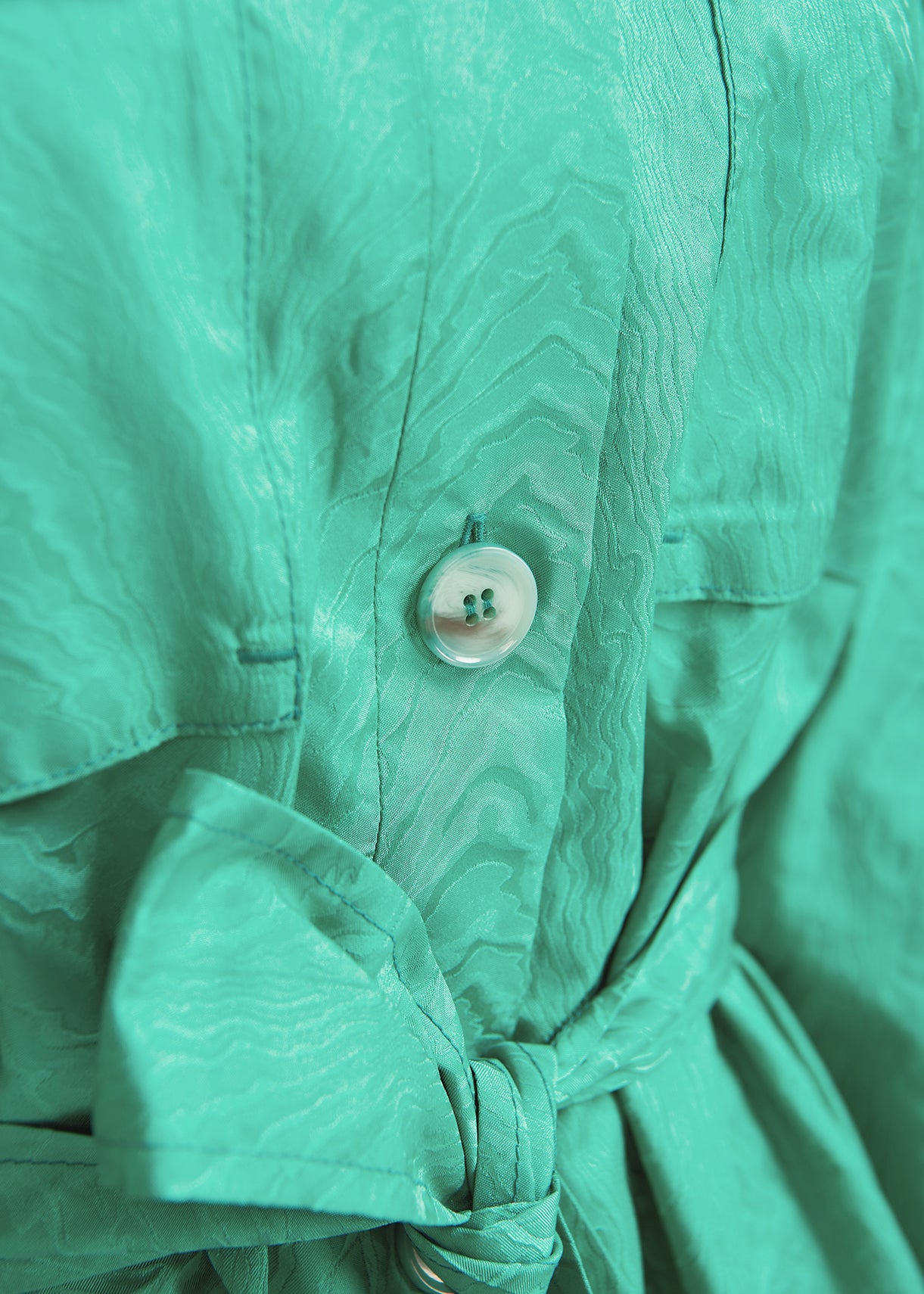 Turquoise jacquard shirt dress RE—SSENTIEL | Essentiel second hand