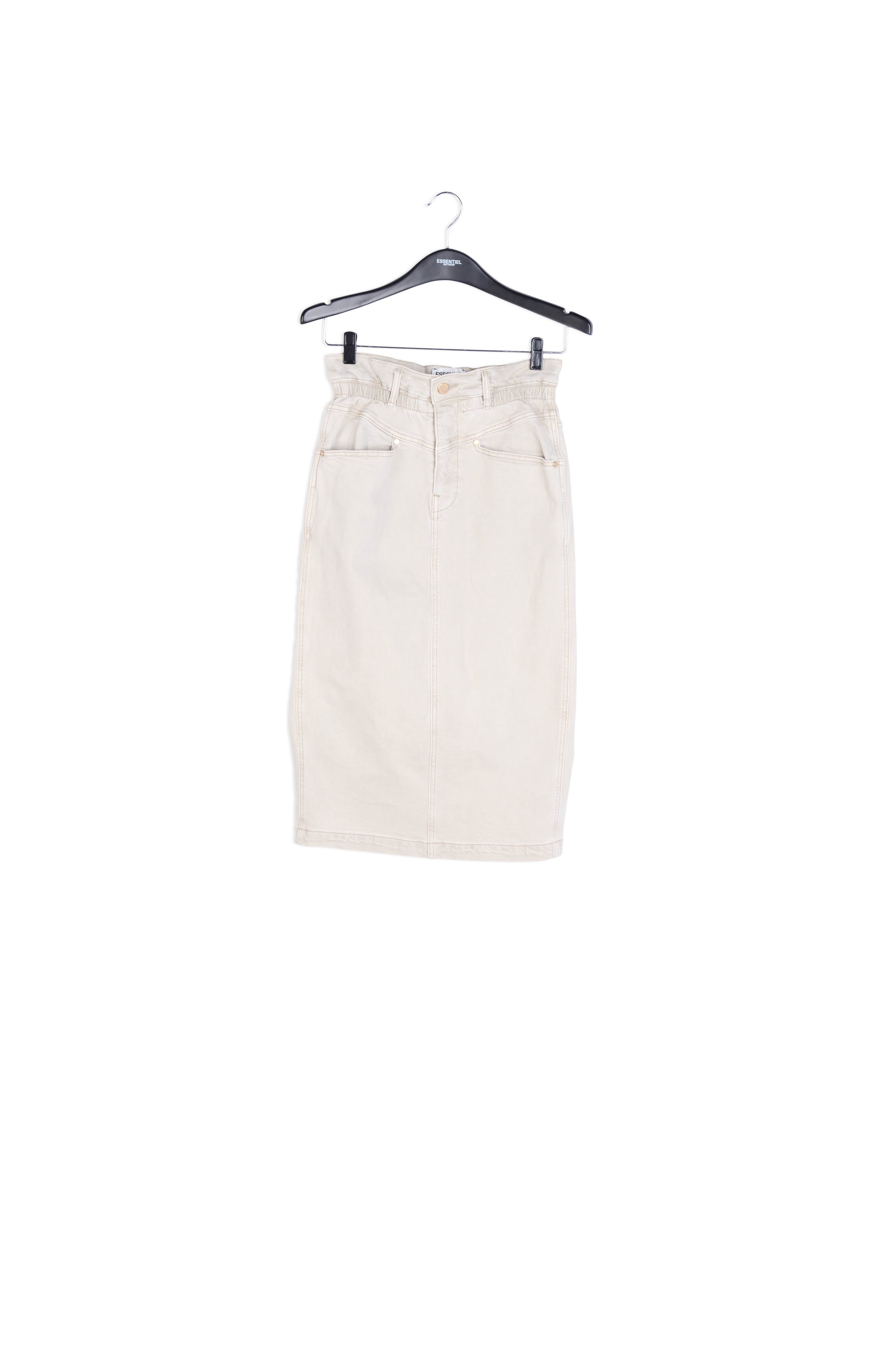Jupe fourreau en jean beige RE—SSENTIEL | Essentiel second hand