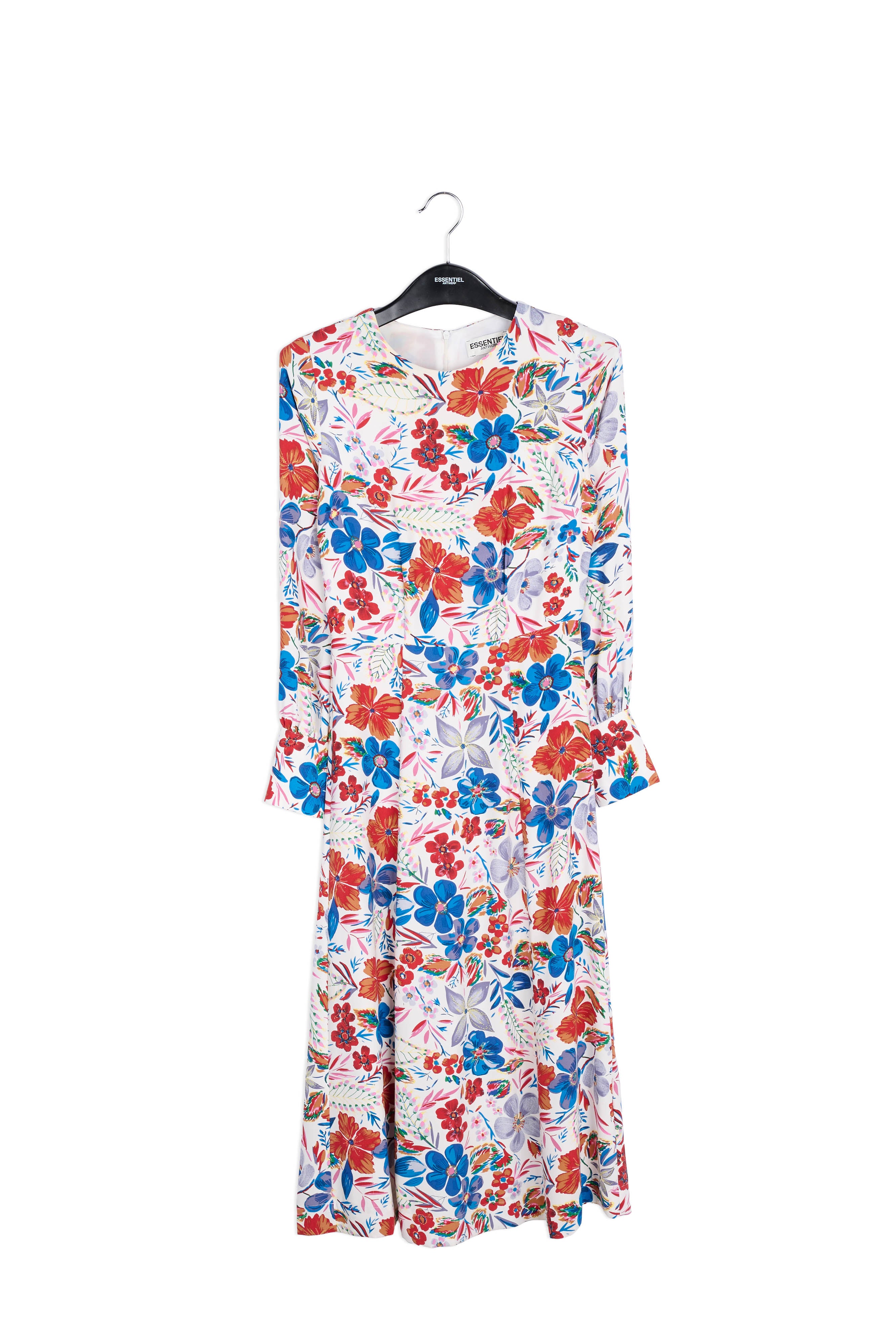 Off-white floral midi dress RE—SSENTIEL | Essentiel second hand