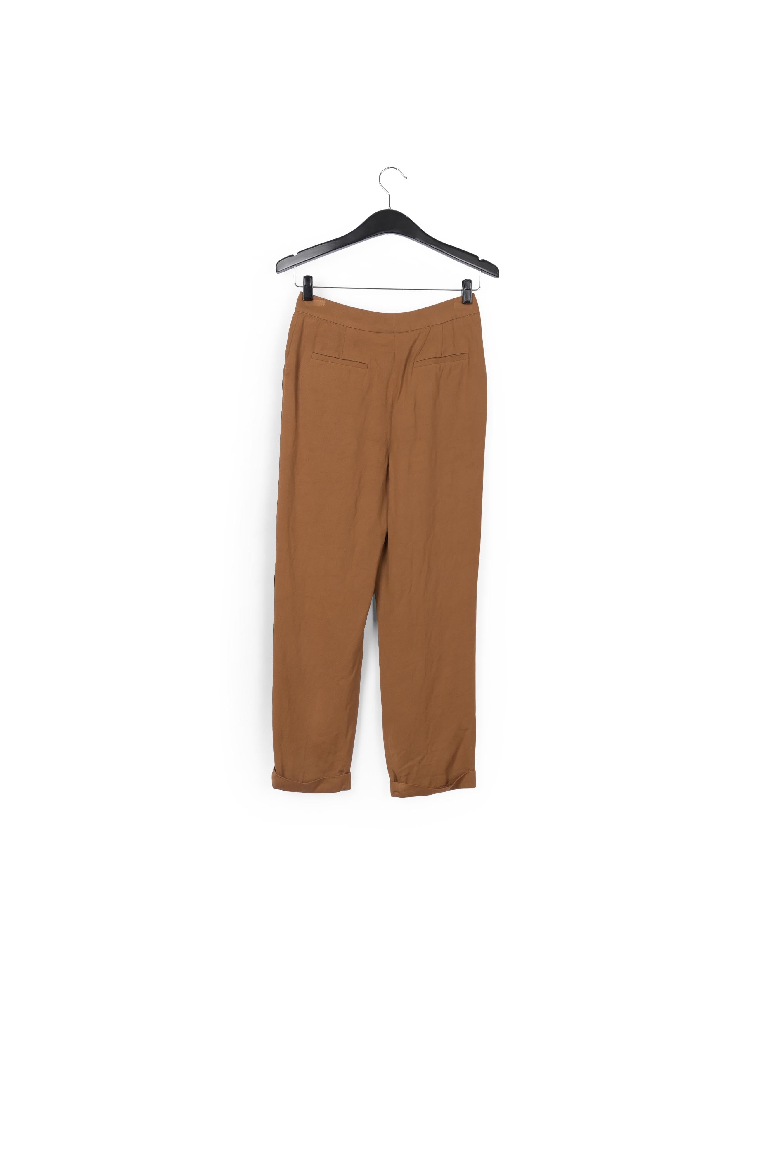 Bruine broek met middelhoge taille RE—SSENTIEL | Essentiel second hand