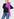 Dark blue fine knit wool-blend sweater Faume - seconde main